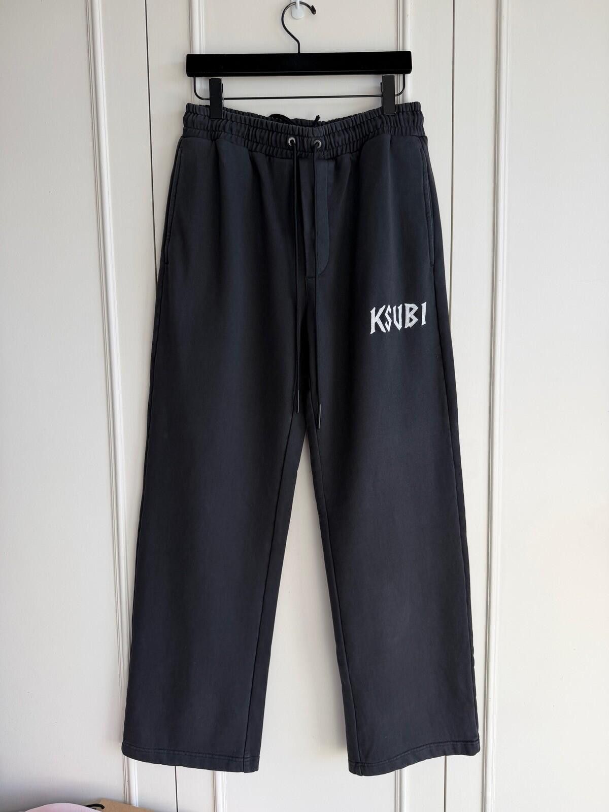 new Ksubi mens STAY UP SYNTHESIS trak pant medium FADE BLACK