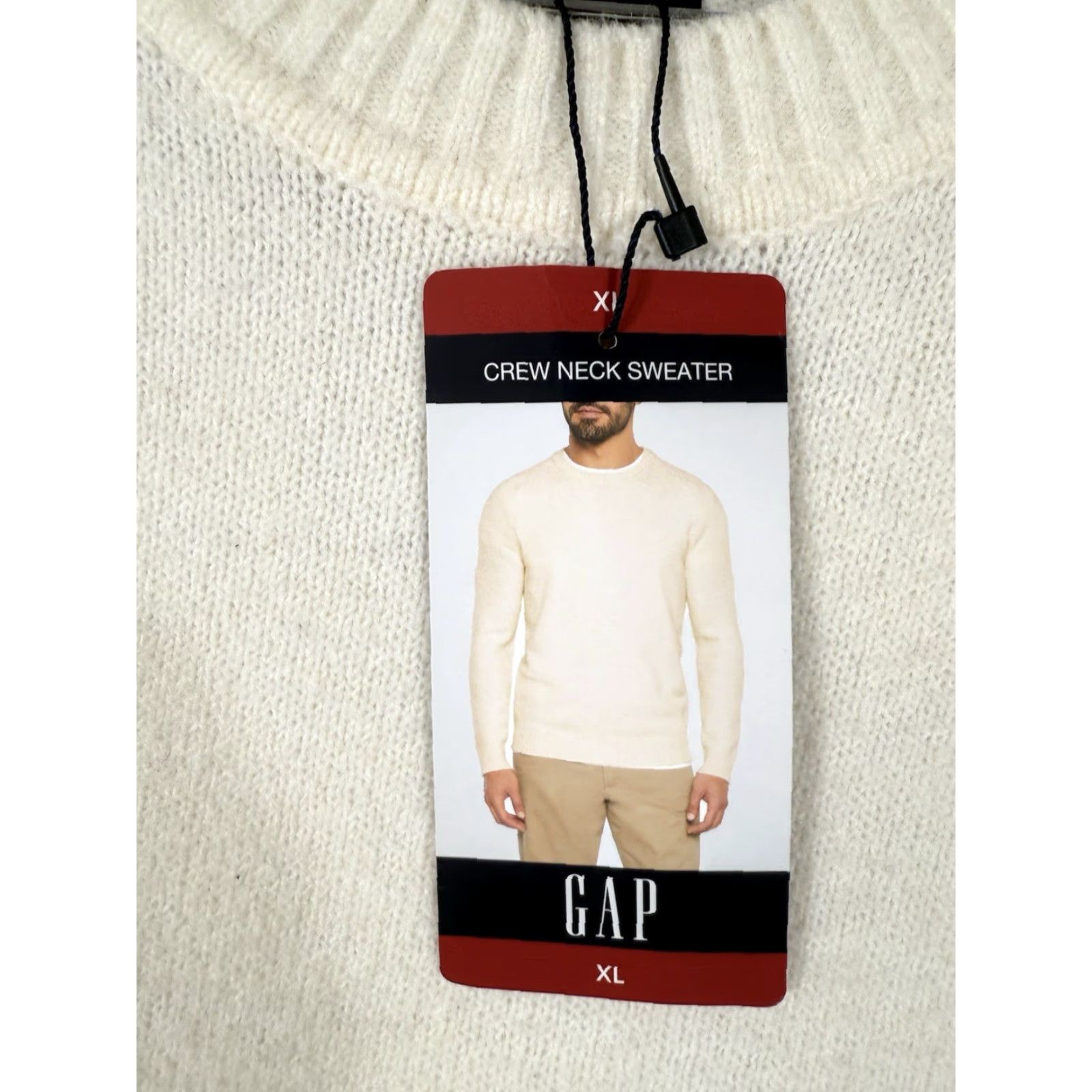 Gap Gap Pullover Sweater Mens XL Ivory Wool Blend Raglan Sleeve NWT Size US XL / EU 56 / 4 - 4 Thumbnail