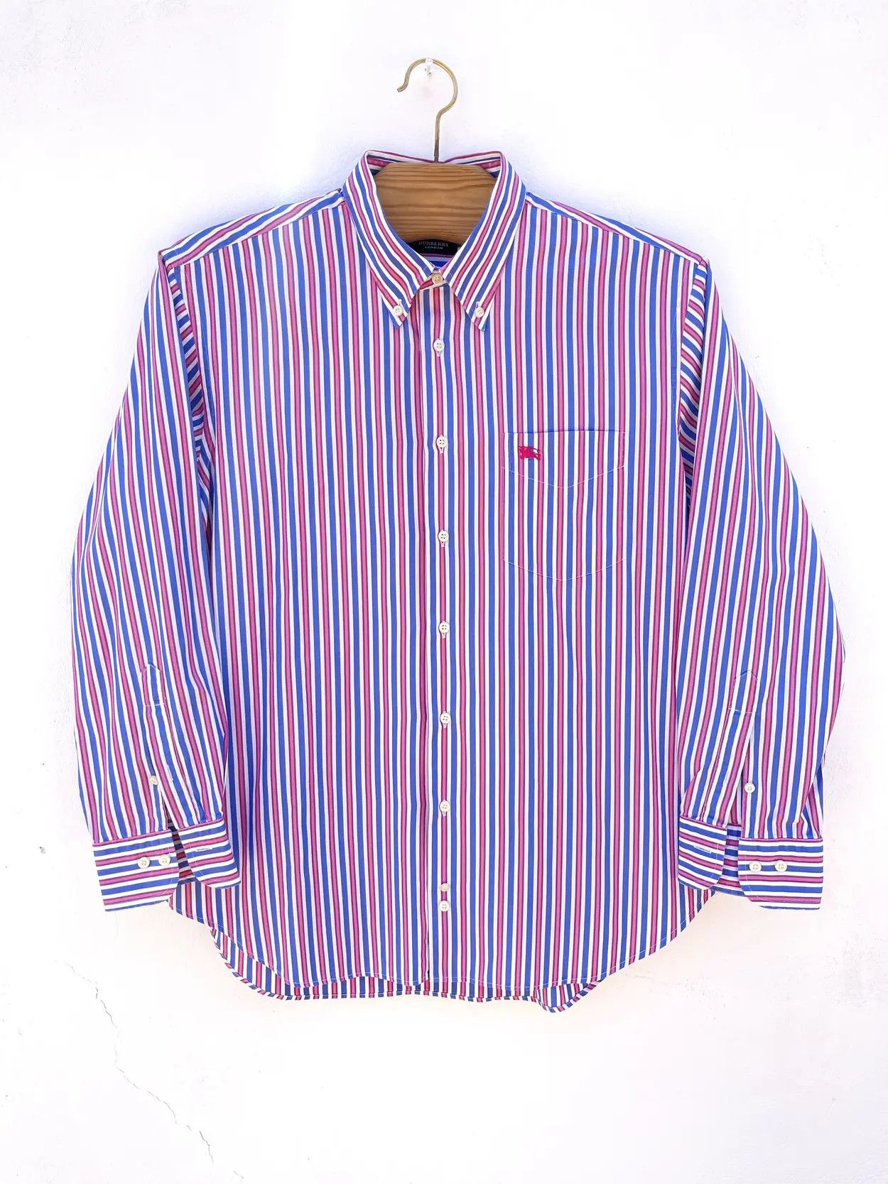 Burberry 🔥 Burberry multicolored striped shirt size xl Size US XL / EU 56 / 4 - 4 Thumbnail