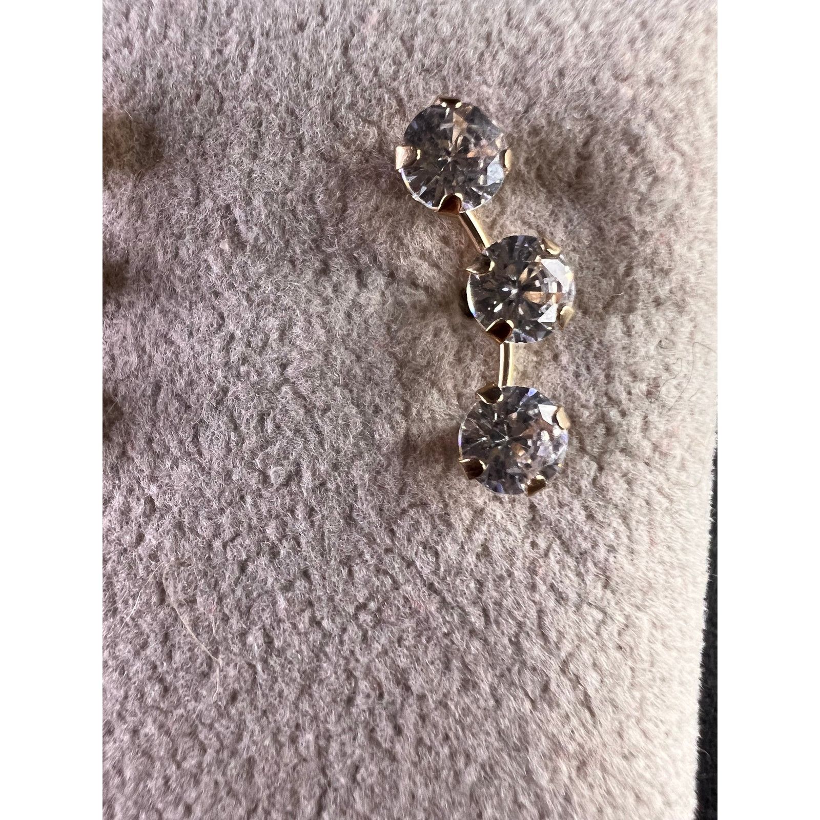 Other White Cubic Zirconia 10k Yellow Gold Earrings 2.45ctw Size ONE SIZE - 13 Thumbnail
