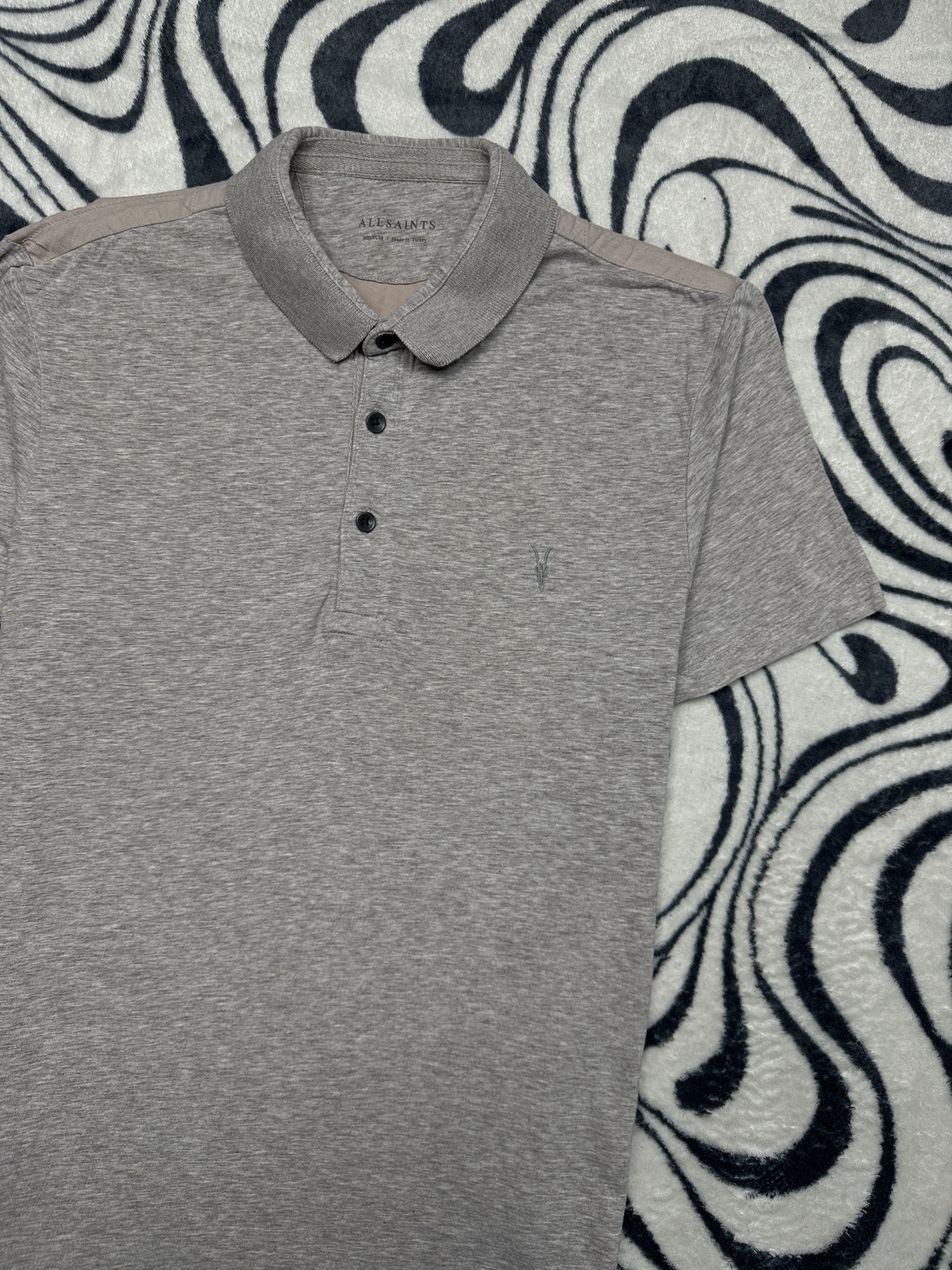 Allsaints Allsaints Mens Bramford Panel Polo Shirt Size US M / EU 48-50 / 2 - 2 Thumbnail