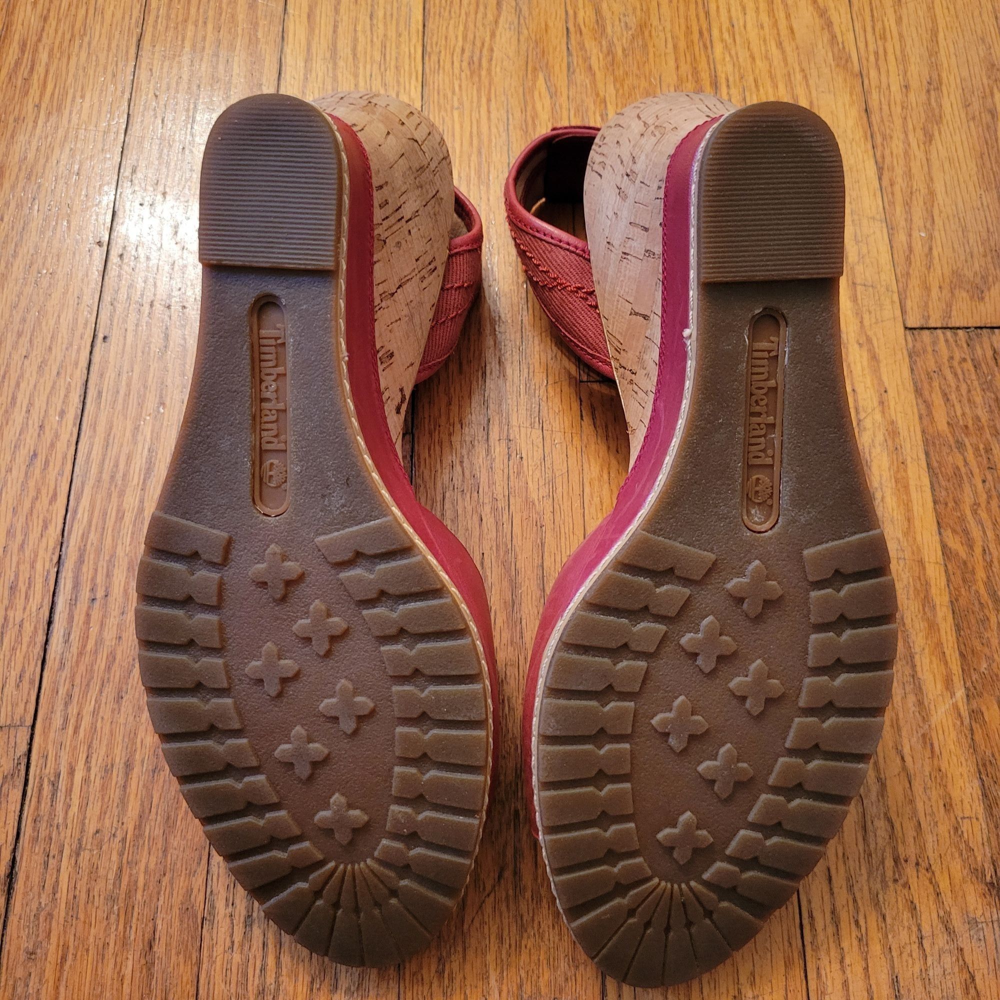 Timberland Timberland Earthkeepers Red Leather Cork Wedge Sandals 10 Op Size US 10 / IT 40 - 4 Thumbnail