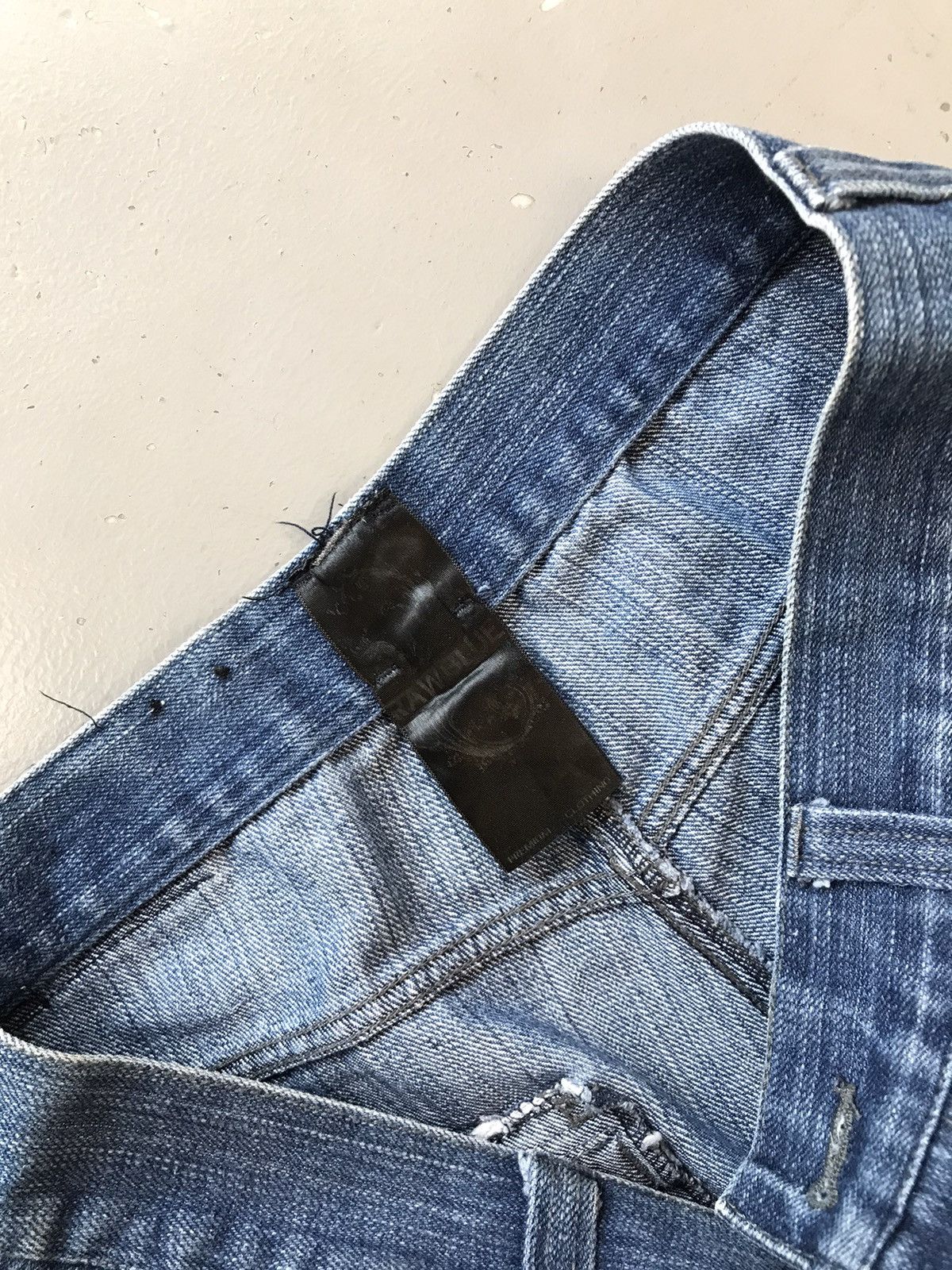 Vintage Vintage raw blue crazy patterns printed denim jort Size US 34 / EU 50 - 5 Thumbnail