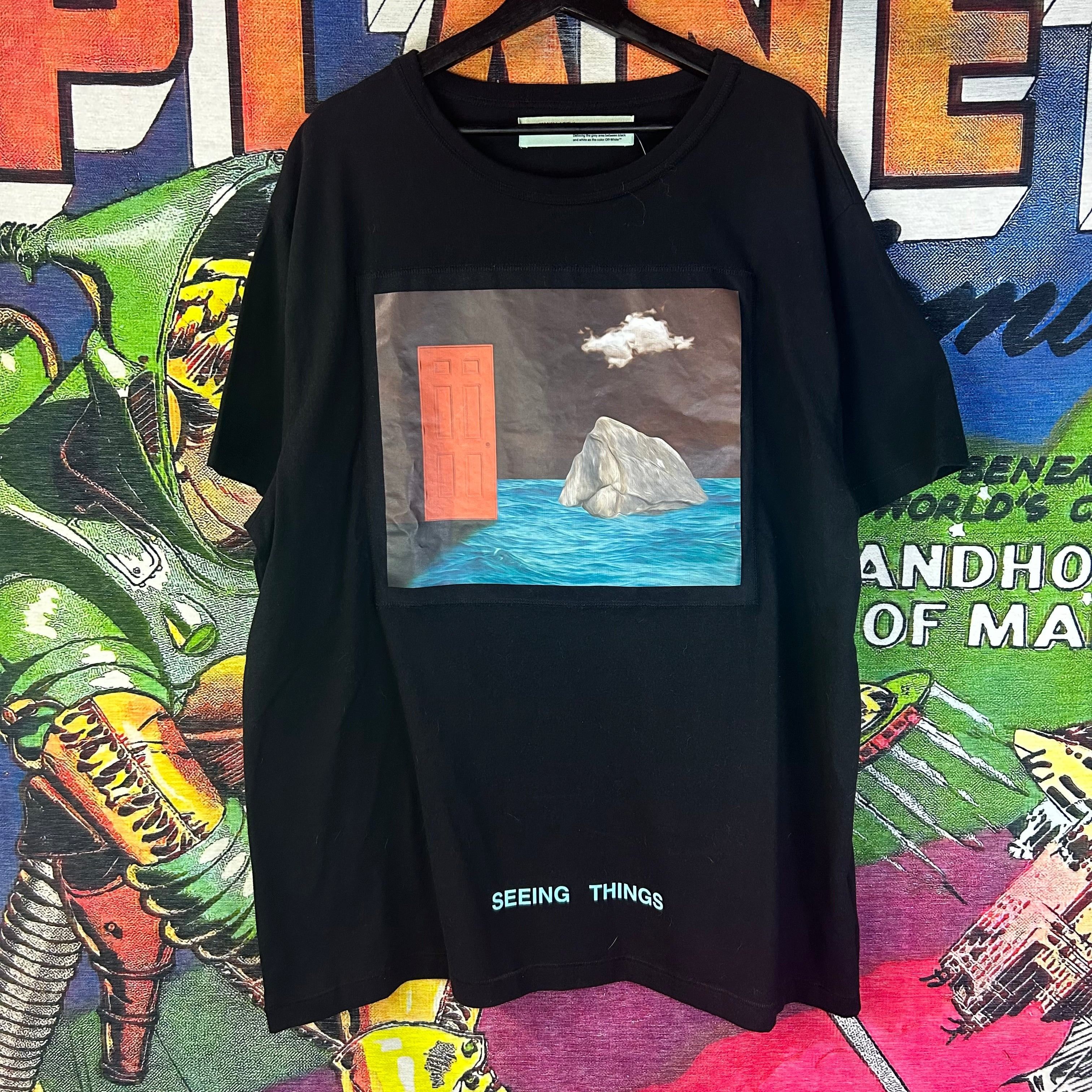 Off-White Off-White “Seeing Things” Arrows Burgundy T-Shirt Size L