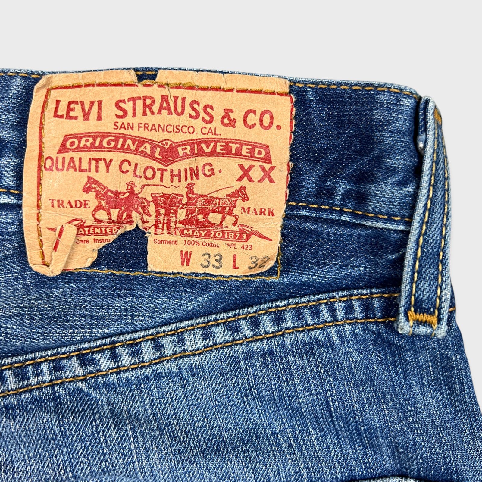 Levi's × Vintage Vintage Levi's 501 Jeans 32x31 Original Straight 90s Denim Size US 32 / EU 48 - 9 Thumbnail