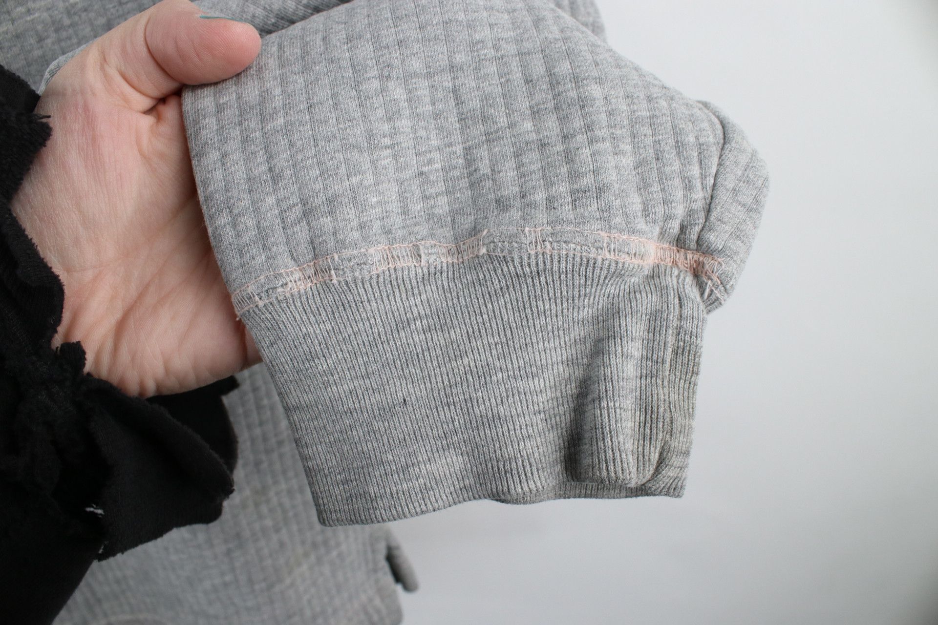 Gap Vintage 90s Gap Blank Ribbed Knit Turtleneck Sweatshirt Gray Size US M / EU 48-50 / 2 - 6 Thumbnail
