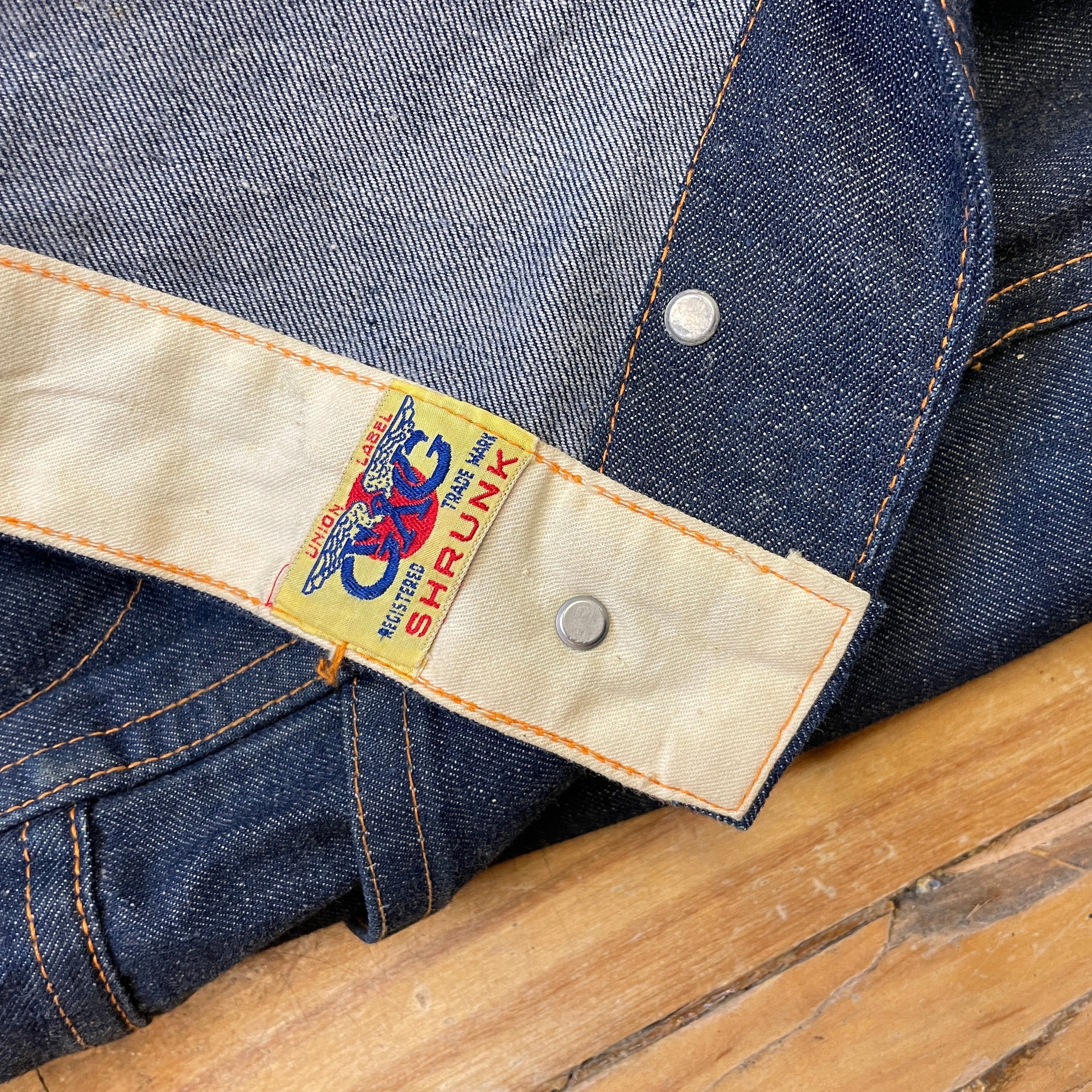 Other 1950s GWG "Red Strap" Snobak Denim Union Made In Canada Vintage Worker Jeans Size 47" Size US 32 / EU 48 - 5 Thumbnail