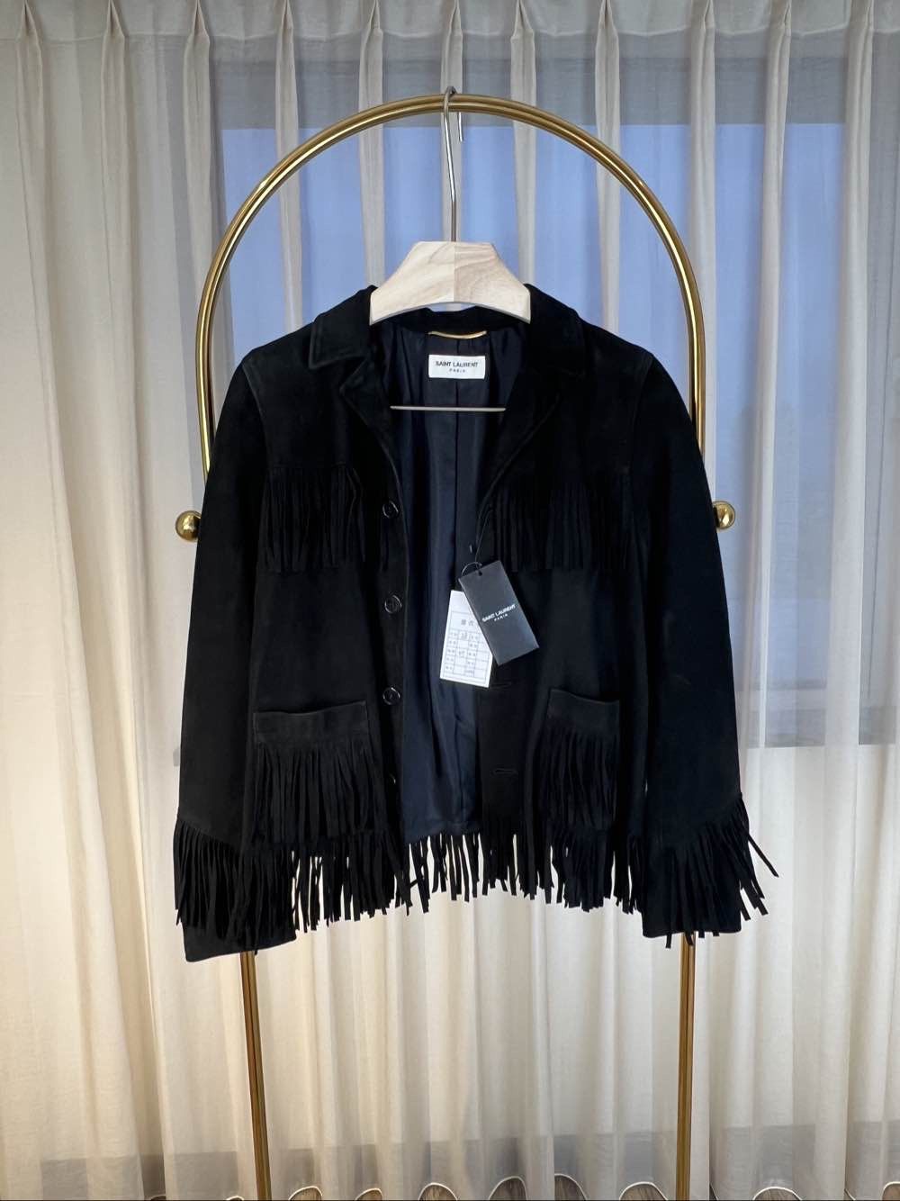 Saint Laurent Paris Saint Laurent Suede Fringe Jacket Size 38 Size S / US 4 / IT 40 - 1 Thumbnail