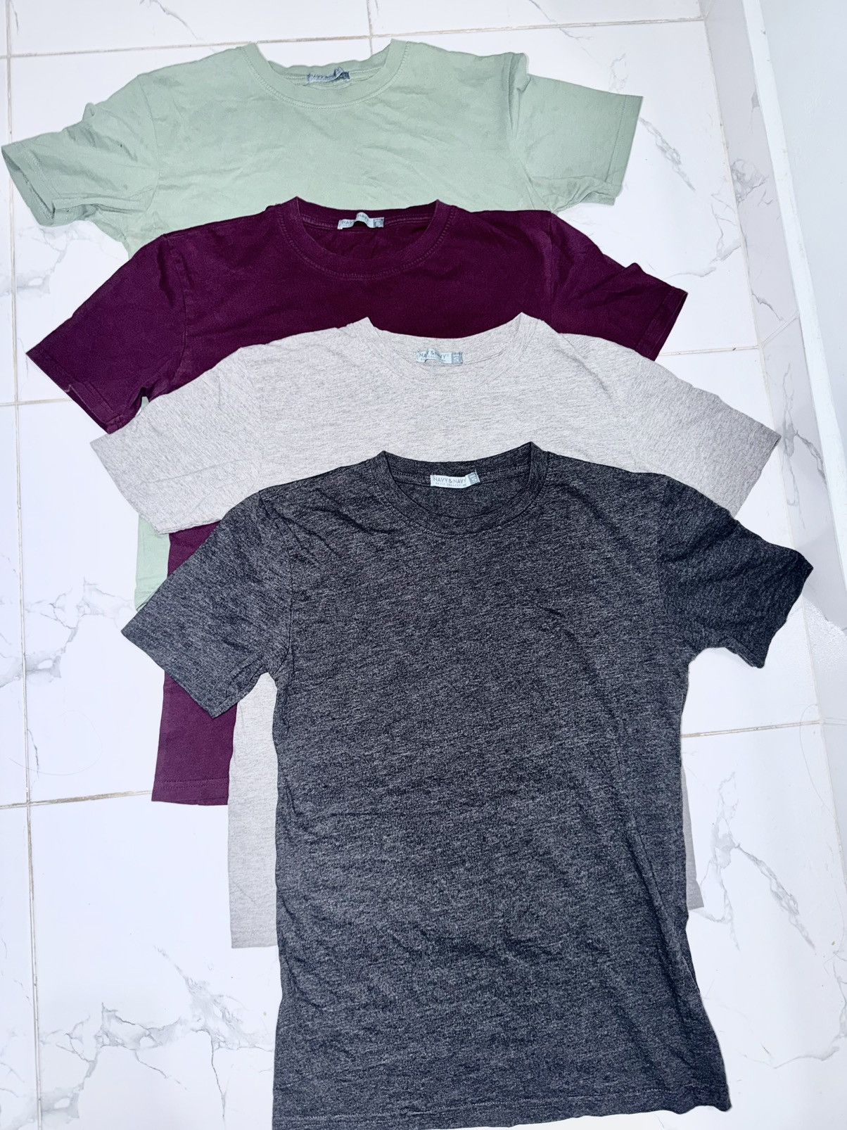 NVY 4-Pack Navy & Navy Basic Cotton T-Shirts Multi Colour Set Size S / US 4 / IT 40 - 1 Thumbnail