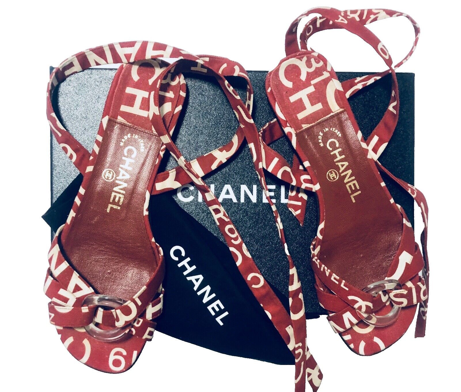 Chanel Chane 31 Rue de Cambon Vintage Sandals Size US 8.5 / IT 38.5 - 1 Thumbnail