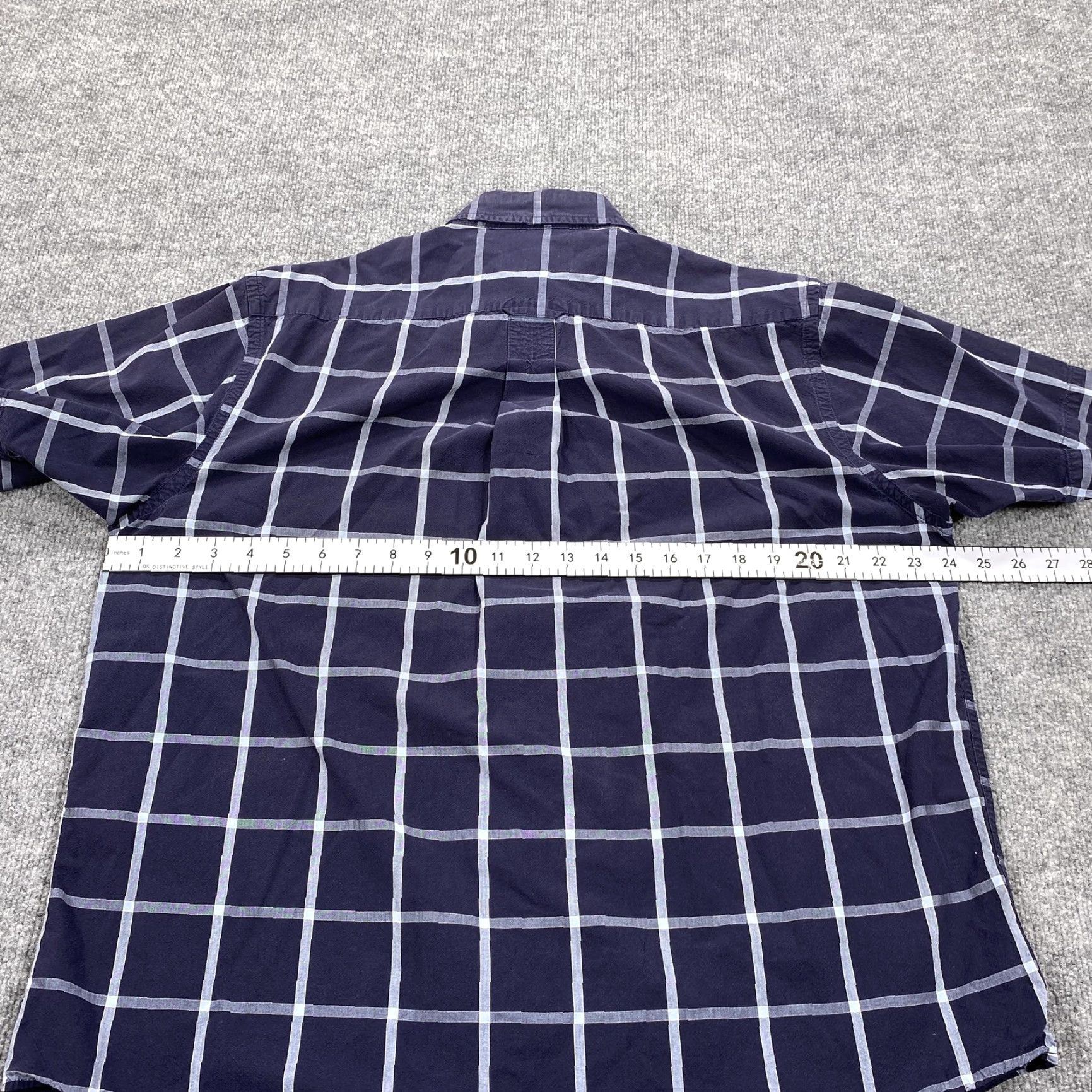 Vintage RGM Shirt Mens Large Blue Plaid Short Sleeve Button Down Cotton Pocket Casual Size US L / EU 52-54 / 3 - 5 Thumbnail