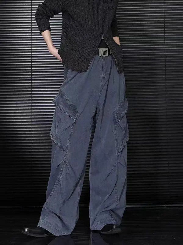 Japanese Brand VIBE Vintage washed baggy straight pleated cargo trousers Size US 32 / EU 48 - 7 Thumbnail