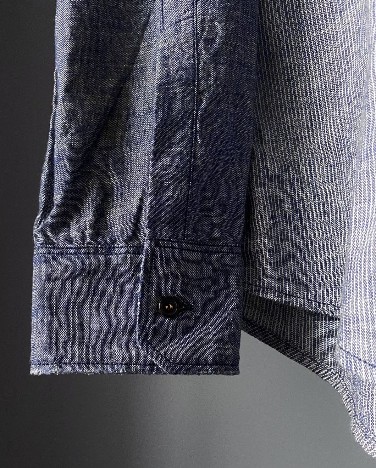 Dsquared2 Dsquared2 2012 Distressed Denim Shirt with Pocket Patch Logo Size US M / EU 48-50 / 2 - 13 Thumbnail