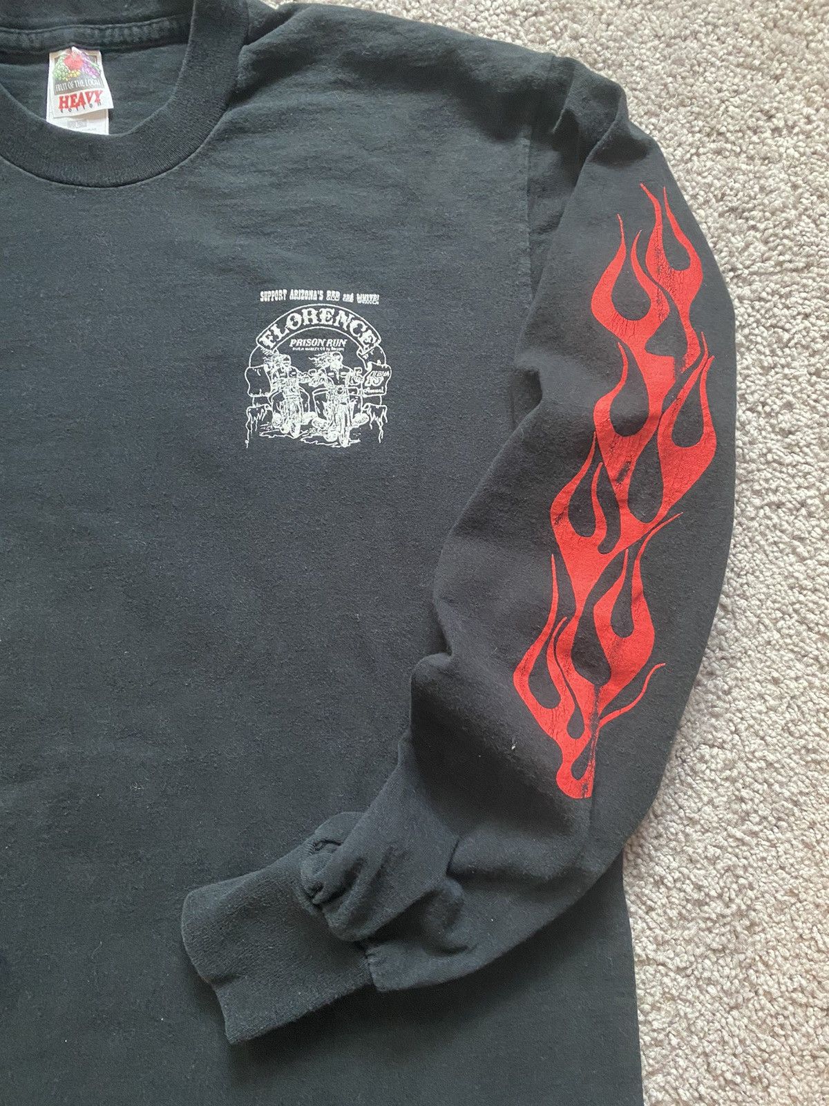 Harley Davidson × Vintage Vintage Harley Davidson Flames Longsleeve Tee Shirt Size US L / EU 52-54 / 3 - 3 Thumbnail