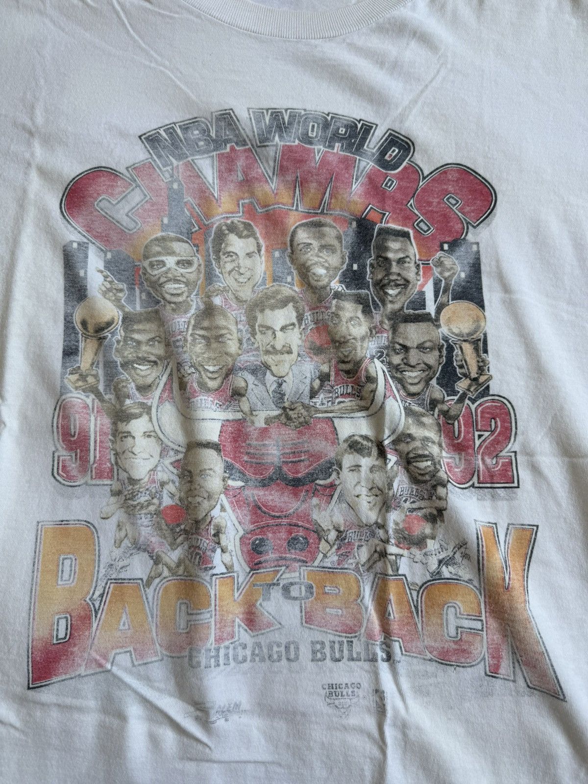 Vintage Vintage ‘92 Chicago Bulls Championship Tee Size US XL / EU 56 / 4 - 2 Thumbnail