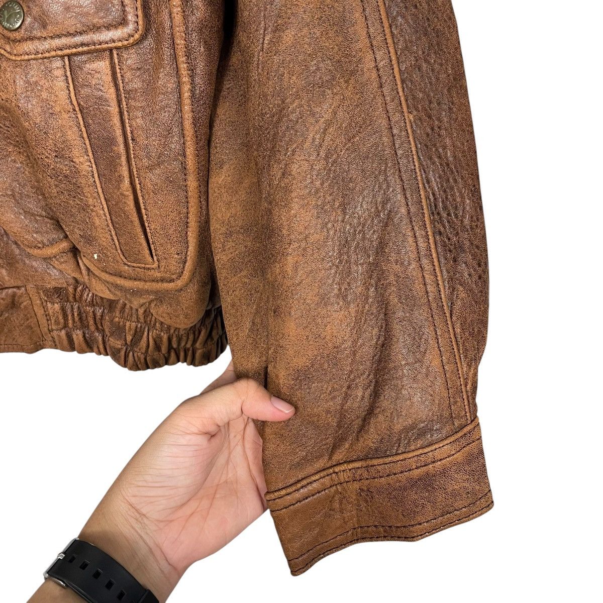 Japanese Brand D’Homme A Homme Military Leather Jacket Size US M / EU 48-50 / 2 - 13 Thumbnail