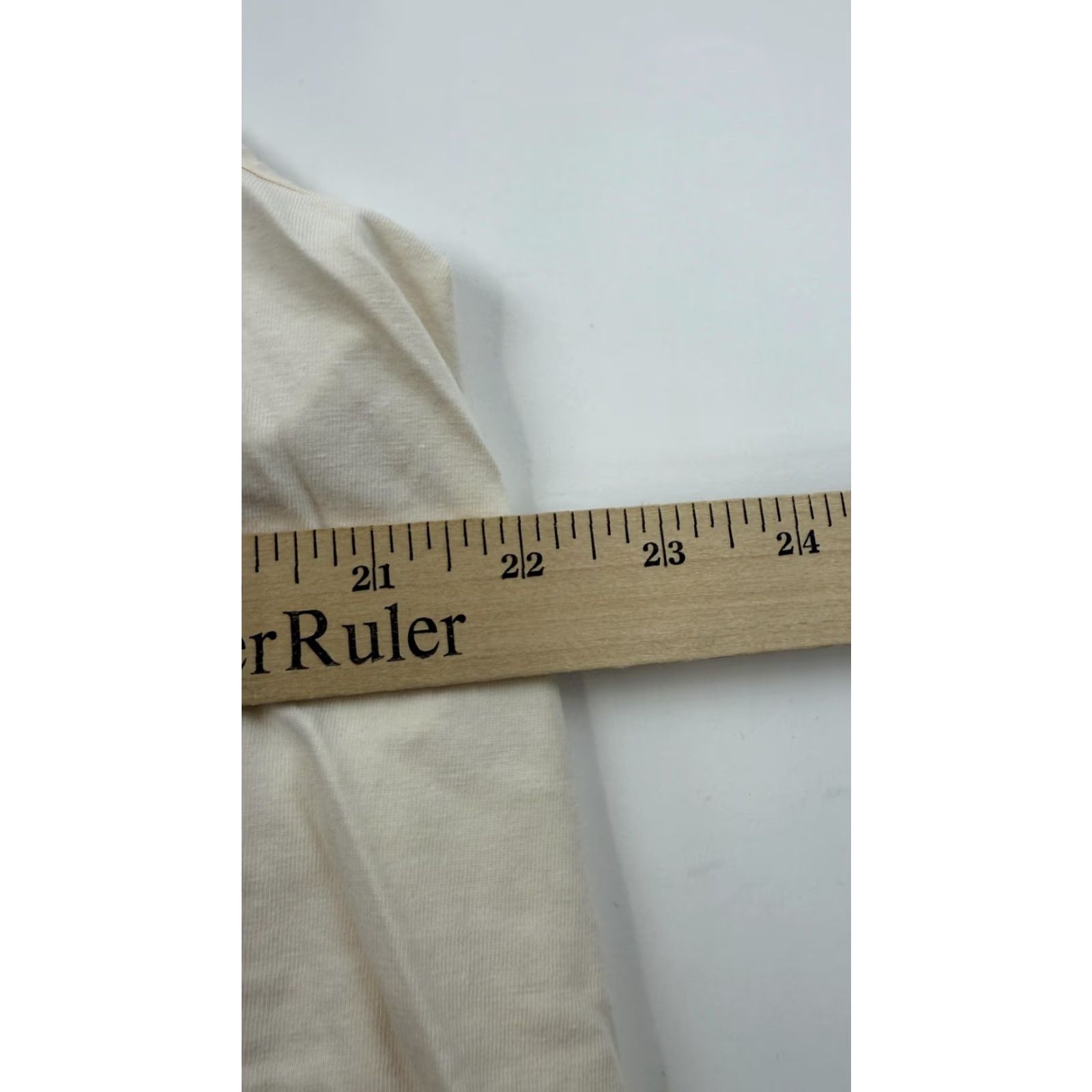 Vintage Lane Bryant Shirt Womens 22/24 Blouse Sleeveless Cream Eyelet Ruffle Cotton Size 3XL / US 20-22 - 7 Thumbnail
