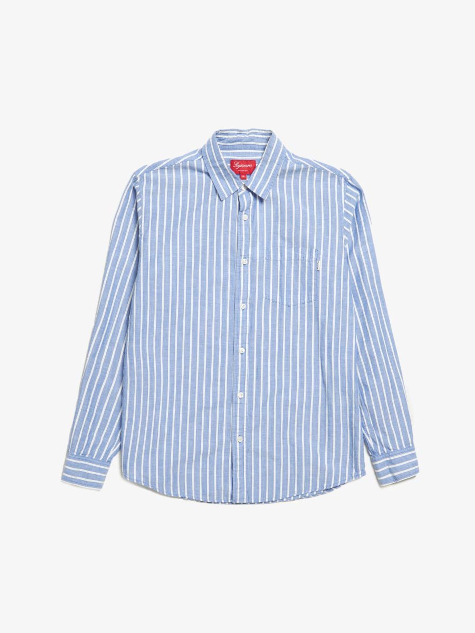 Supreme SS11 Blue Striped Shirt | Grailed