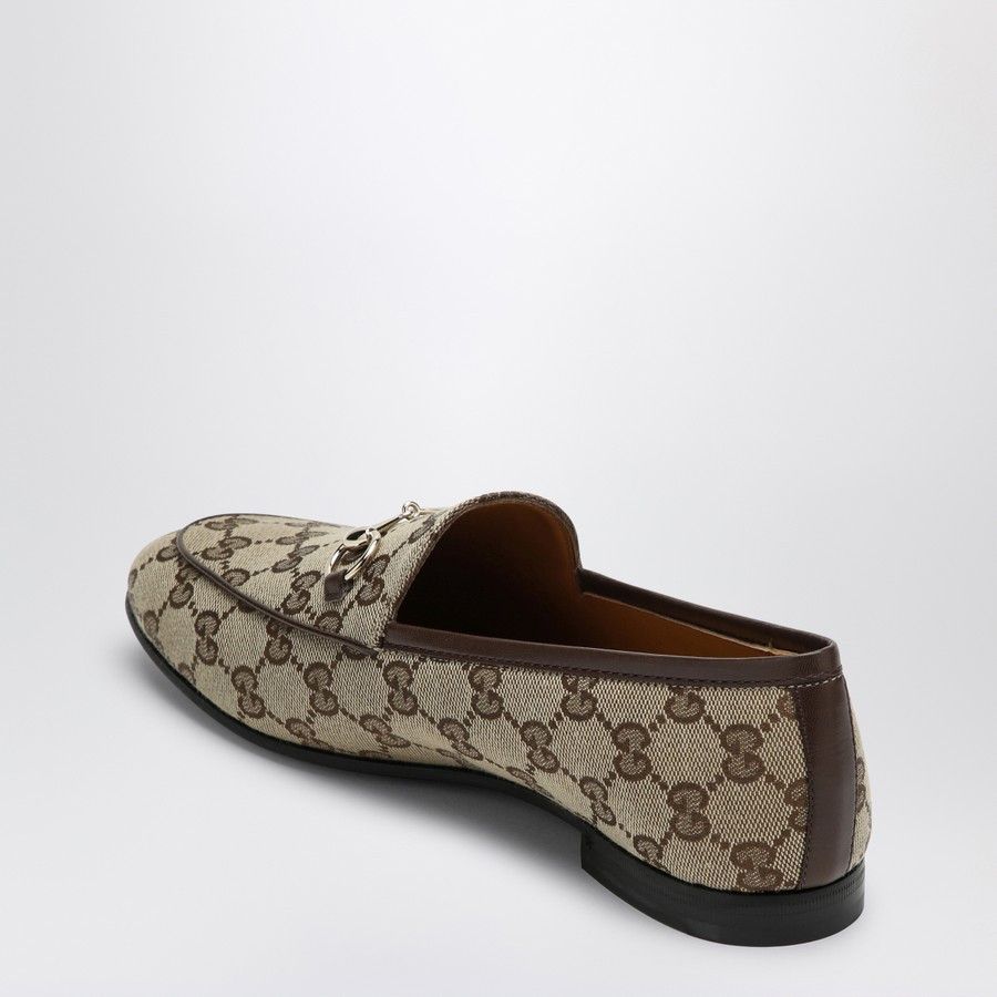 Gucci o1d2blof0824 Jordaan Loafer in Brown & Beige Size US 7 / IT 37 - 4 Thumbnail