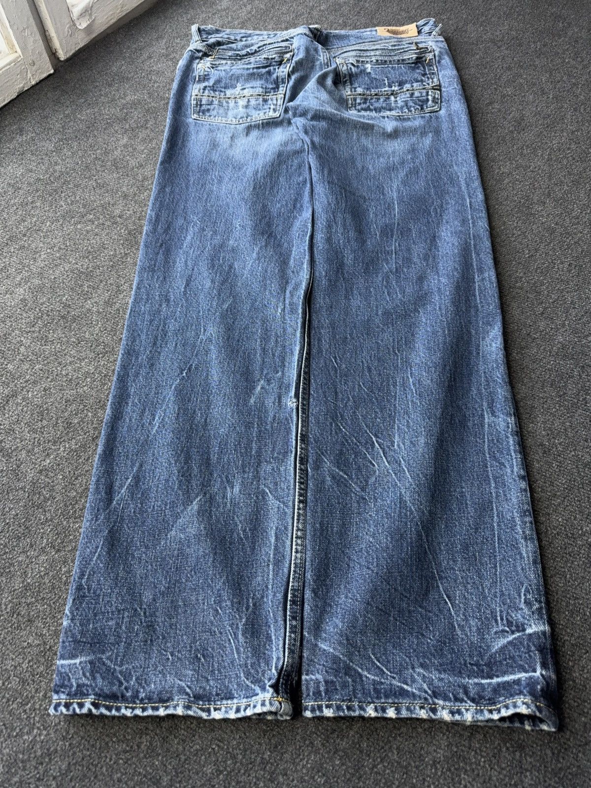 Japan Rags 🔥 Japan Rags Vintage 00s Y2K Distressed Blue Denim Jeans Size US 33 - 15 Thumbnail