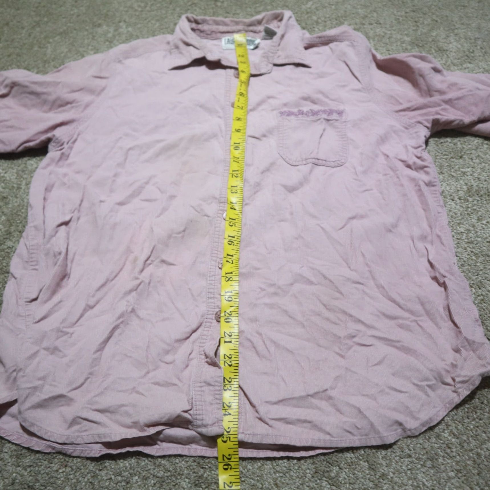 Vintage Lauren Brooke Shirt Women's L Large Light Pink Flowers Long Sleeve Button Up Women's Size L / US 10 / IT 46 - 6 Thumbnail
