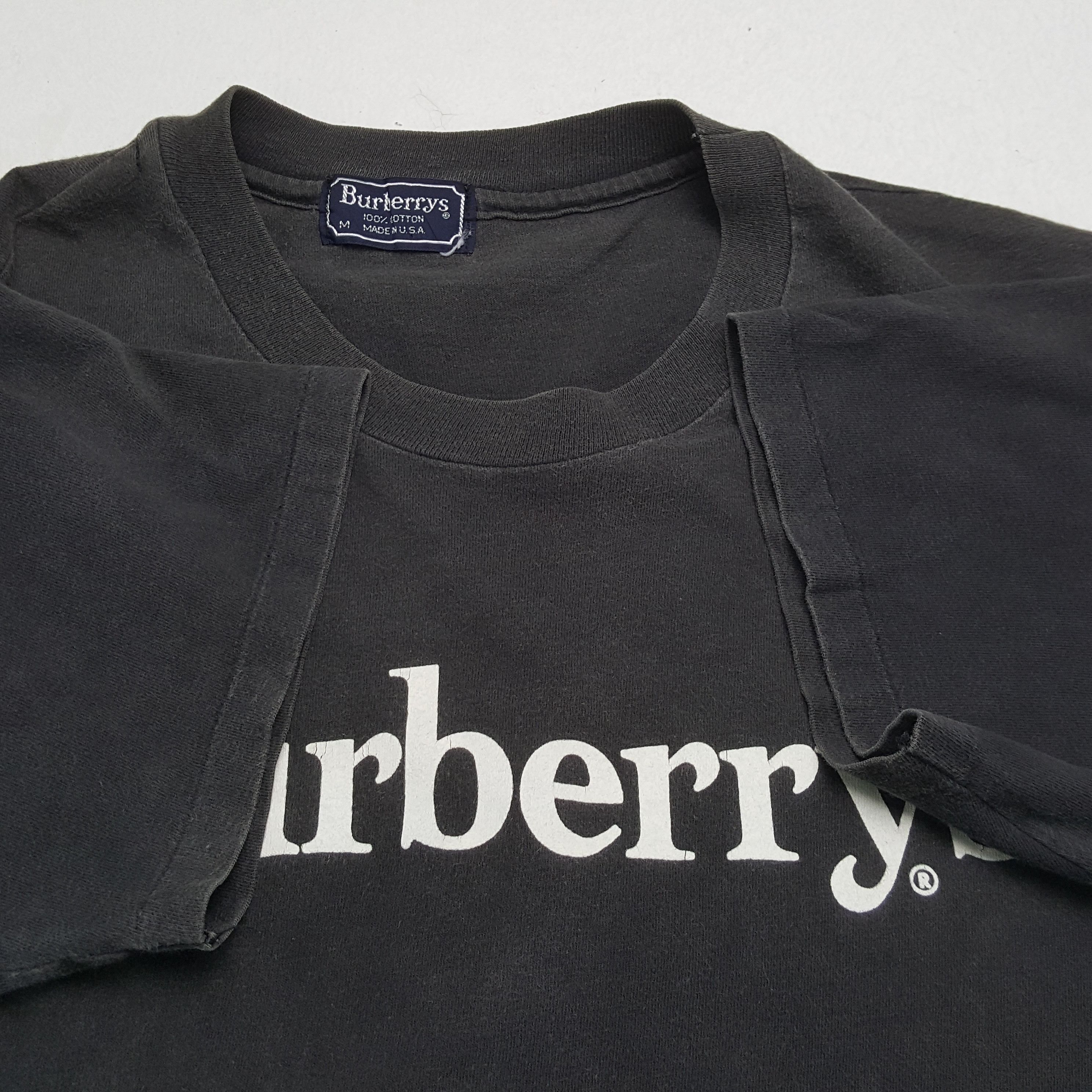Burberry × Vintage Vintage BURBERRYS Fashion Brand Spell Out Design T-Shirts Size US M / EU 48-50 / 2 - 5 Thumbnail