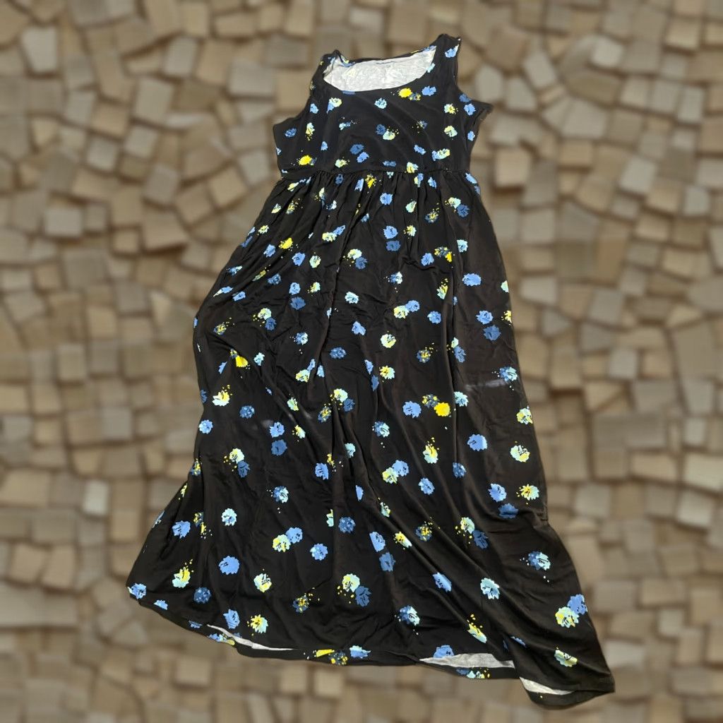 Essentials Amazon Essentials Dress Women 1X Blue Black Yellow Printed NWT Size XL / US 12-14 / IT 48-50 - 1 Thumbnail