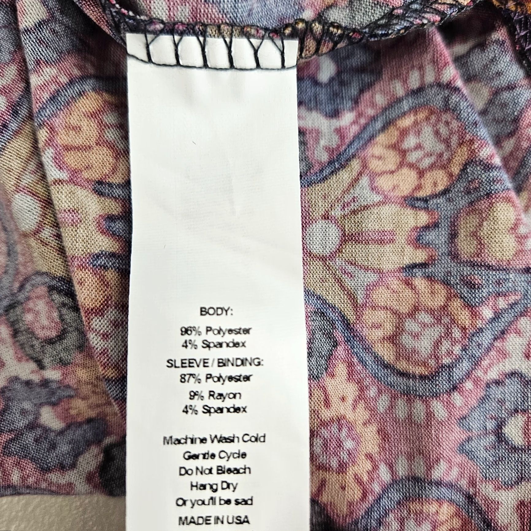 Vintage LuLaRoe Randy Top Shirt Womens 3XL Purple Gray 3/4 Sleeve Polyester Blend Size XXL / US 16-18 / IT 52-54 - 4 Thumbnail