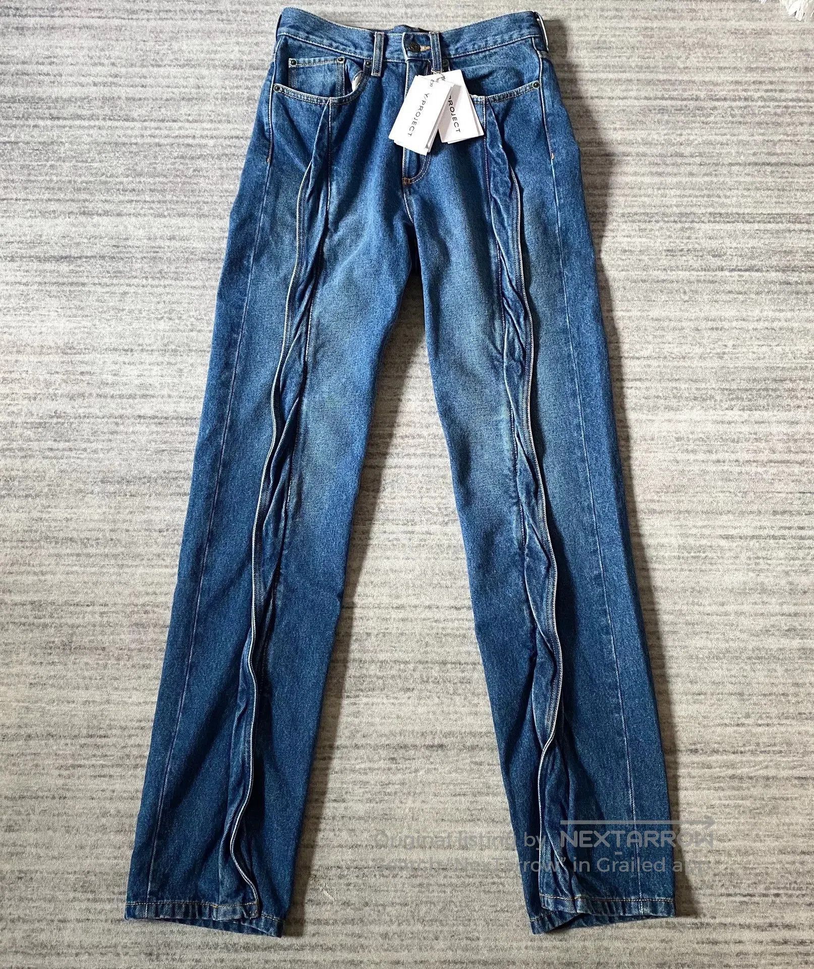 Y/Project layered 3D twisted denim long pants. Size US 27 - 1 Thumbnail