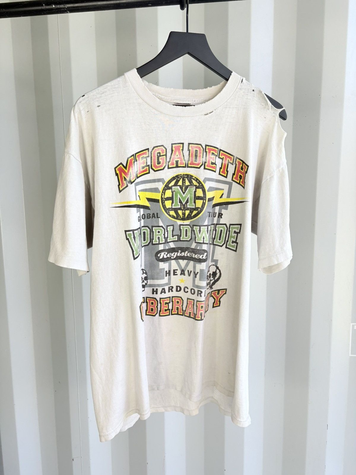 Vintage Thrashed Megadeth Faded Shirt Distressed ERD Grunge Thin Size US XL / EU 56 / 4 - 1 Thumbnail