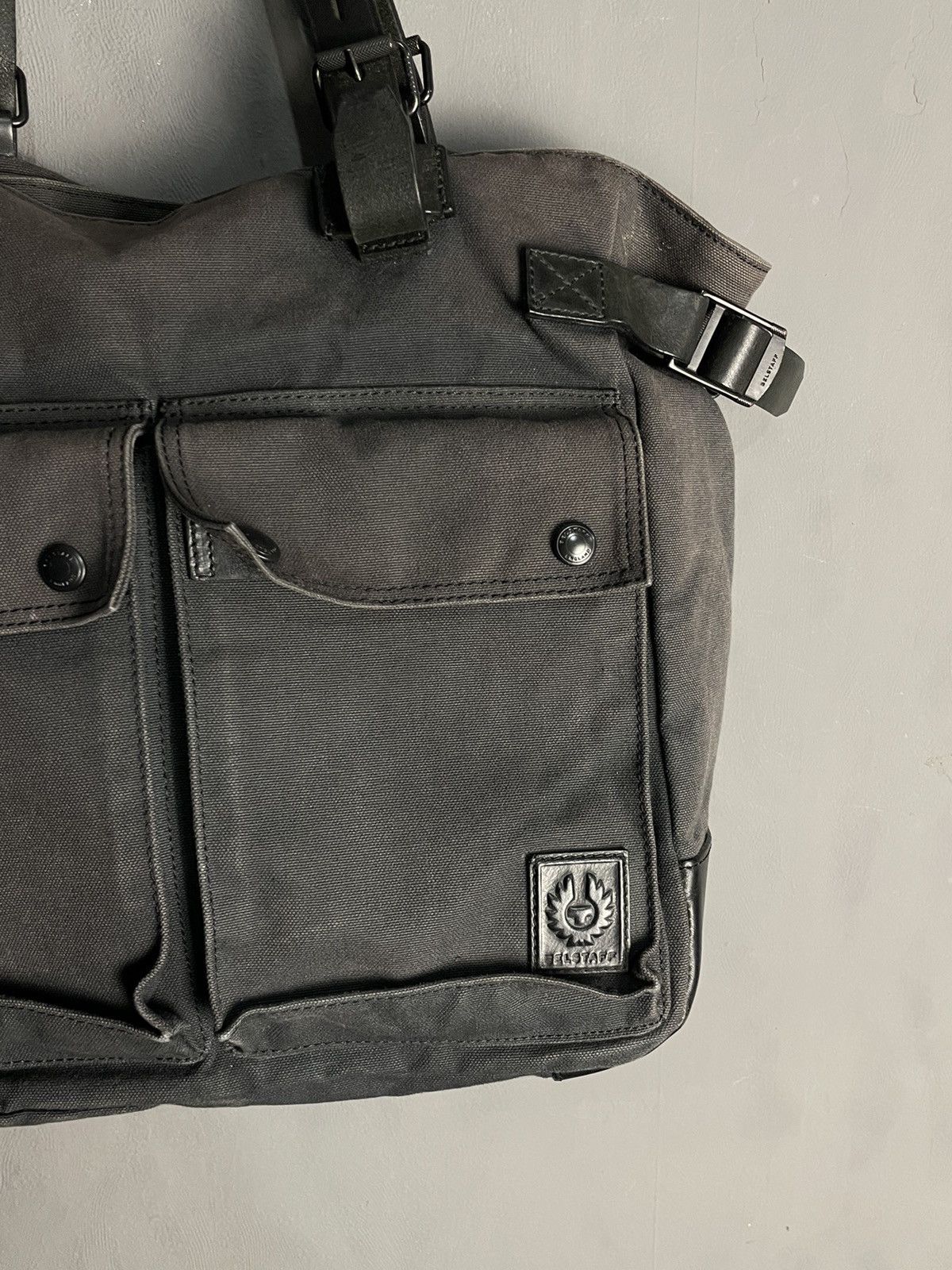 Belstaff Belstaff Faded vintage made in Italy canvas leather bag Size ONE SIZE - 2 Thumbnail