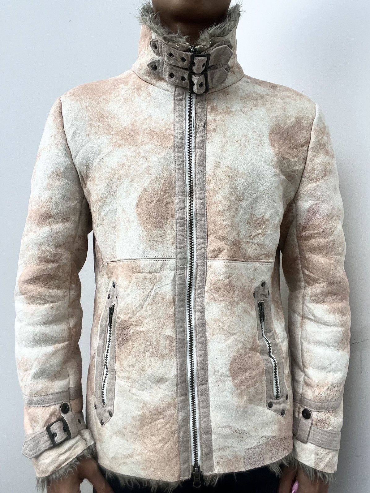 Schlussel 2000s Schlussel Avant Garde Fur Leather Jacket | Grailed