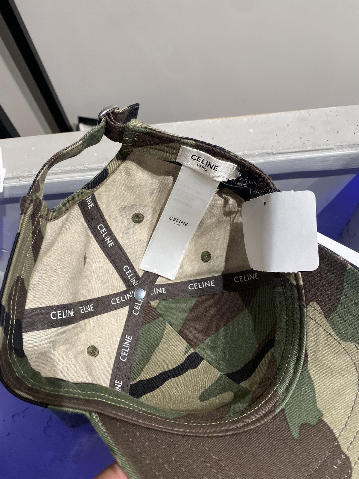 Celine BNWT Celine Camouflagen Logo Cap Size ONE SIZE - 5 Thumbnail