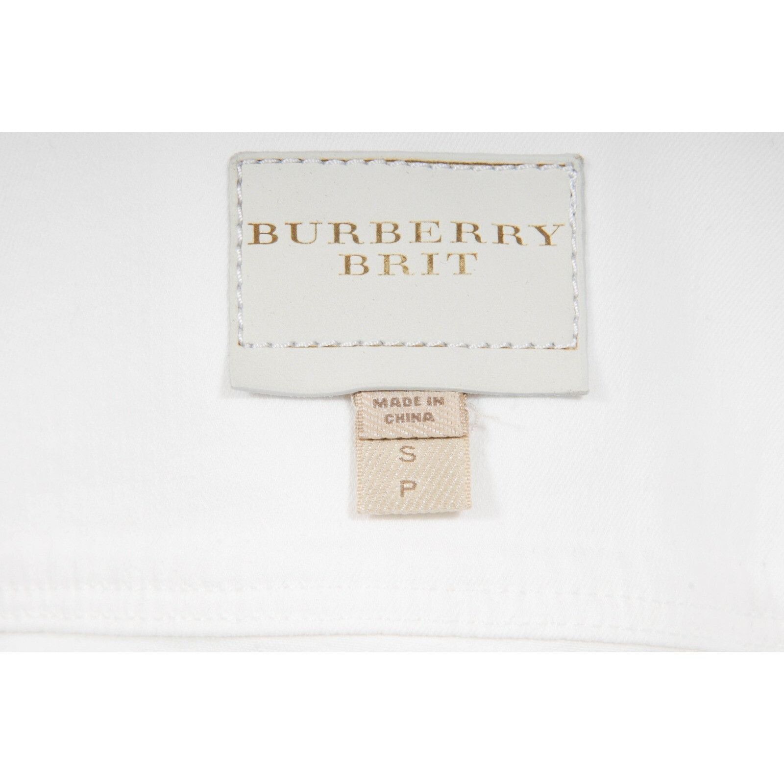 Burberry Burberry Brit Trucker Jean Jacket White Cotton Size S / US 4 / IT 40 - 7 Thumbnail