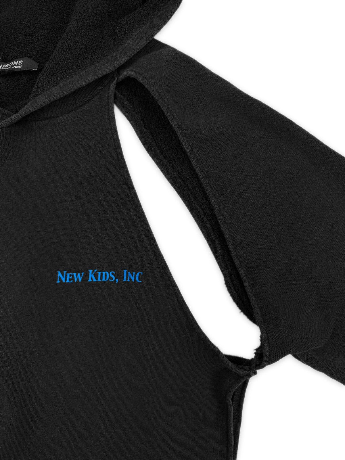 Raf Simons SS03 Raf Simons ‘New Kids Inc.’ Cut Out Slate Grey Hoodie Size US S / EU 44-46 / 1 - 3 Thumbnail