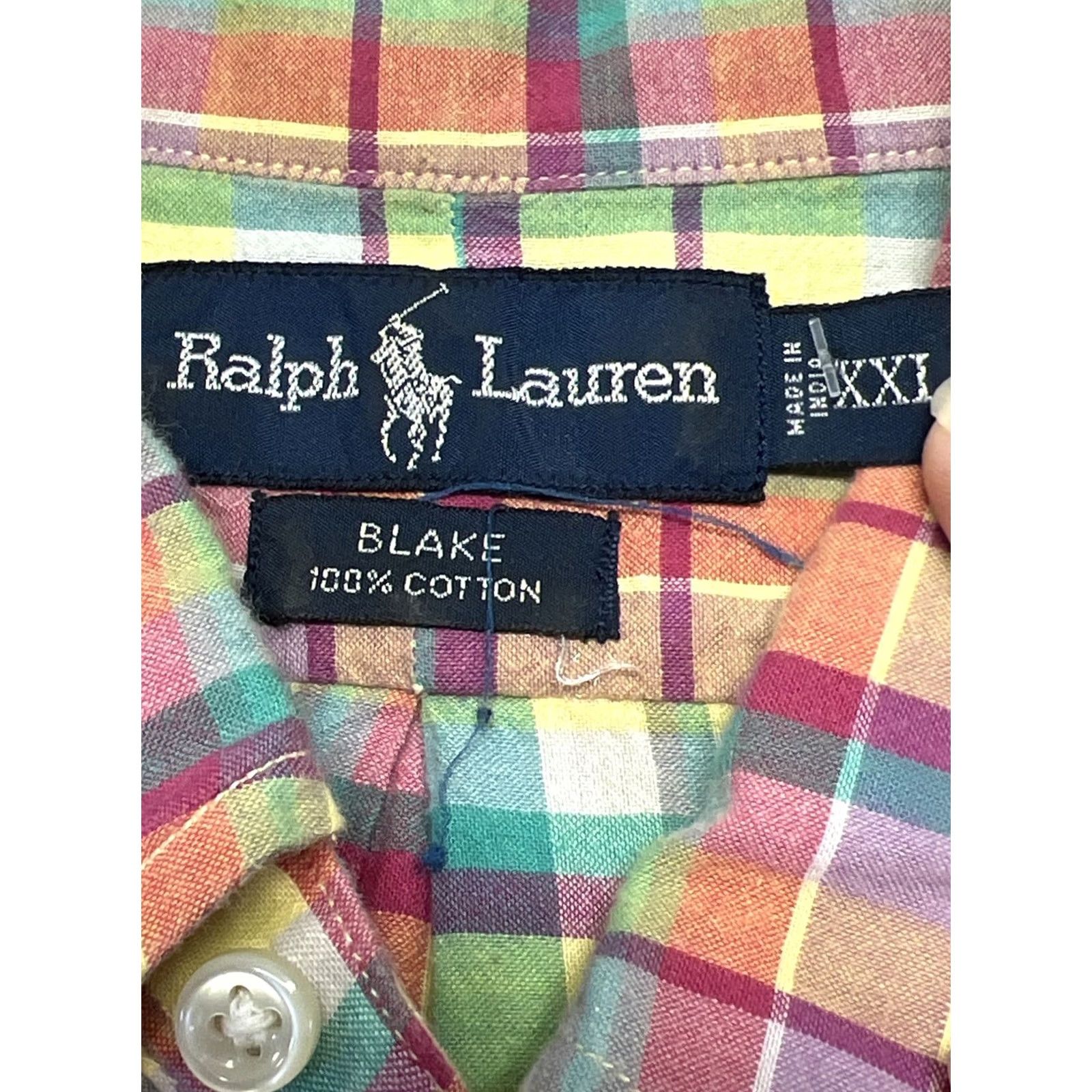 Ralph Lauren Ralph Lauren Blake Plaid Shirt Mens XXL Short Sleeve Button-Down 100% Cotton Size US XXL / EU 58 / 5 - 5 Thumbnail