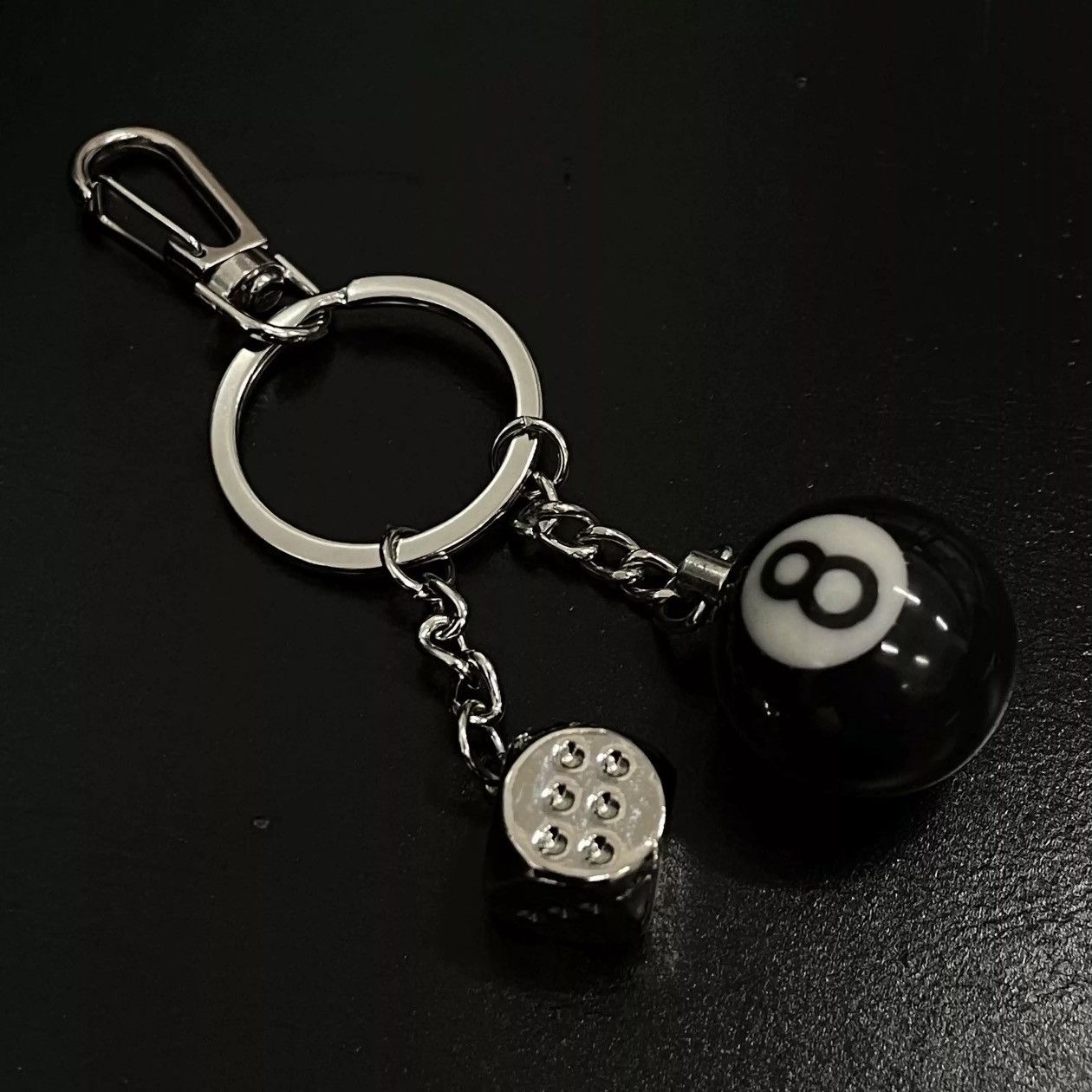 Japanese Brand × Vintage Retro punk snooker ball dice chain keychain Size ONE SIZE - 1 Thumbnail