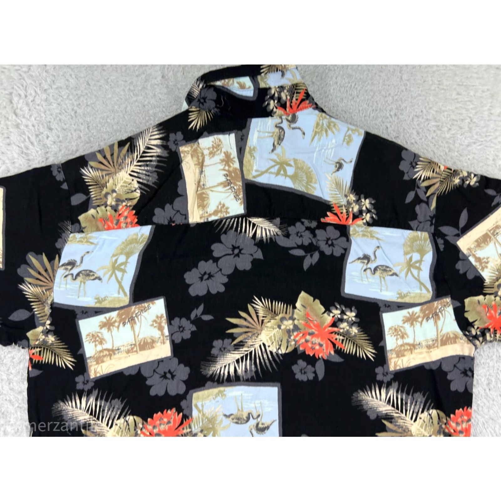 Vintage Natural Issue Shirt Mens Medium Black Floral Hawaiian Rayon Button Up Size US M / EU 48-50 / 2 - 6 Thumbnail