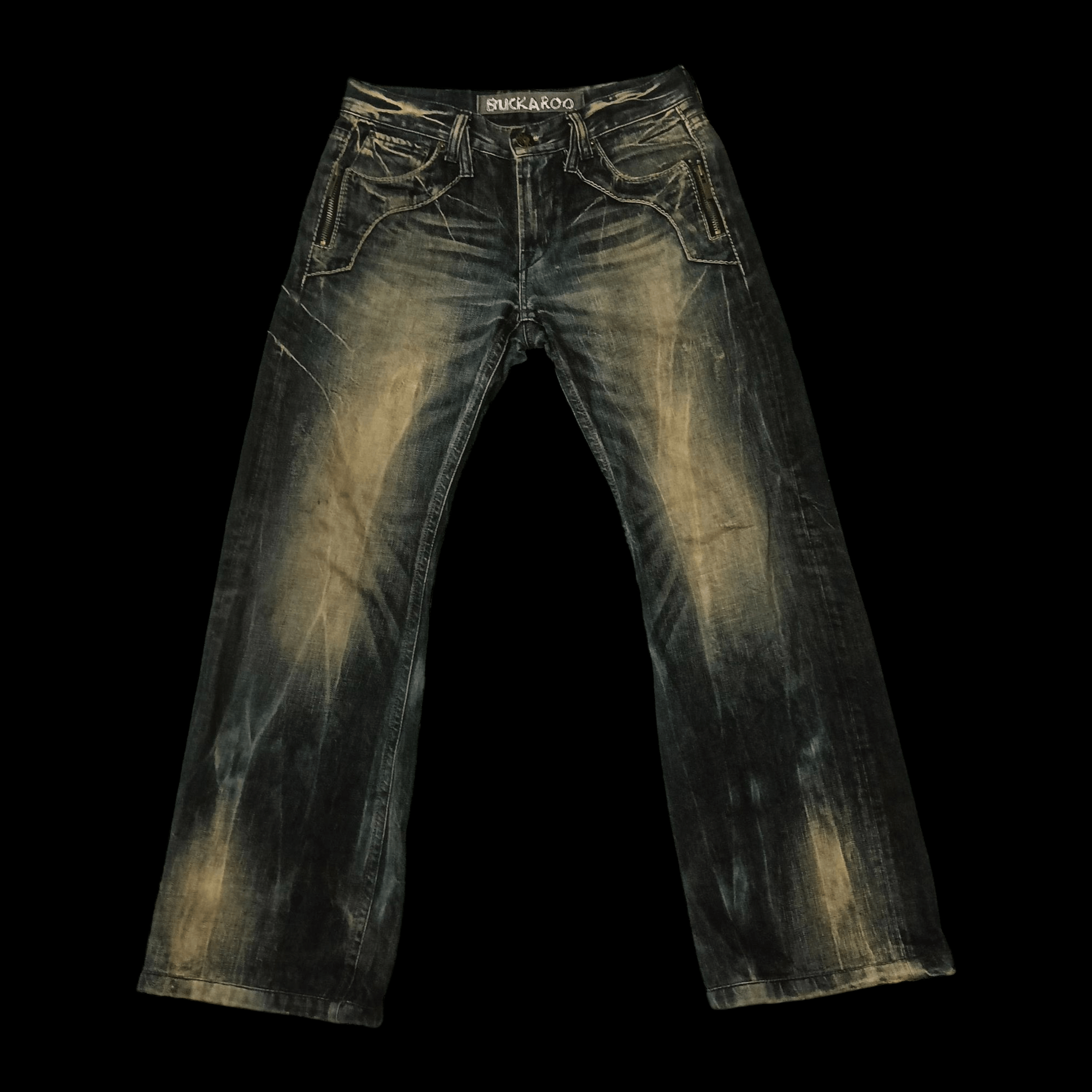 If Six Was Nine 90s Buckaroo jeans flared distressed jeans bootcut Size US 32 / EU 48 - 2 Thumbnail