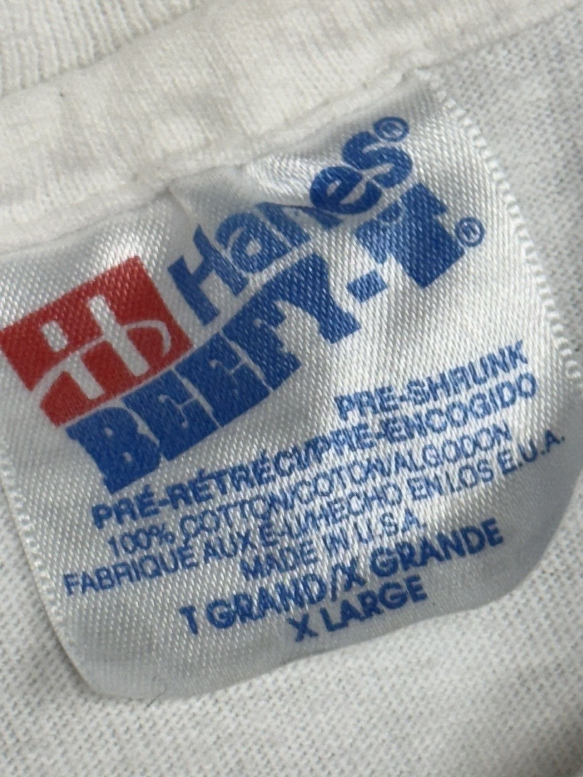 Hanes × Vintage Vintage 90s Heavyweight Cow Tee White Hanes XL Size US XL / EU 56 / 4 - 8 Thumbnail