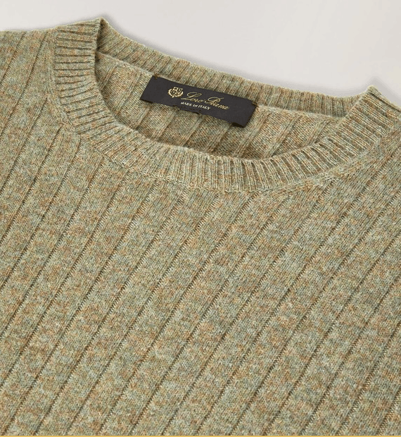 Loro Piana o1w1db10724 Maras Crewneck Sweater in Light Brown Size L / US 10 / IT 46 - 6 Thumbnail
