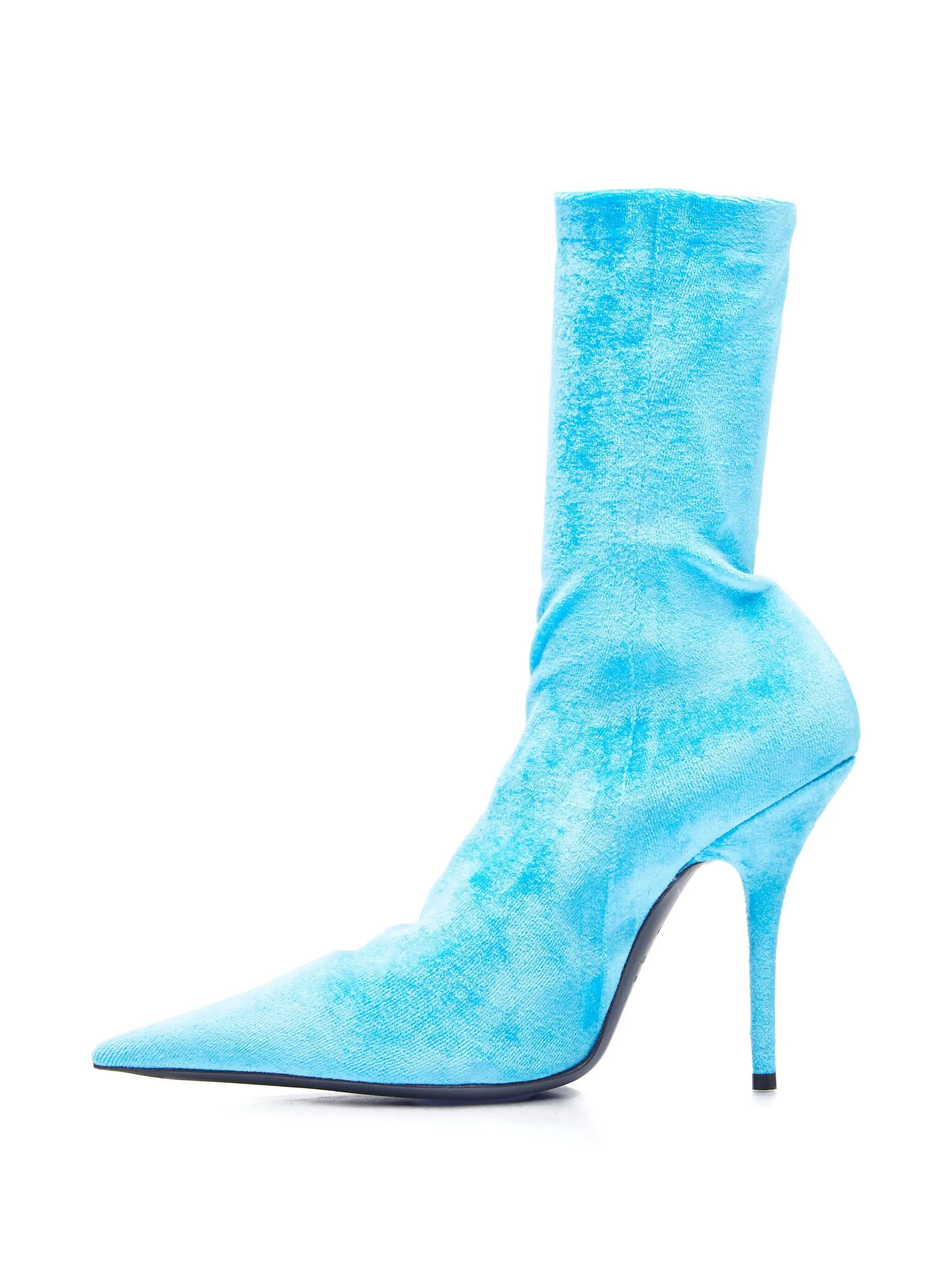 Balenciaga o1y0625 Sock Ankle Boots in Sky Blue Size US 6.5 / IT 36.5 - 2 Thumbnail