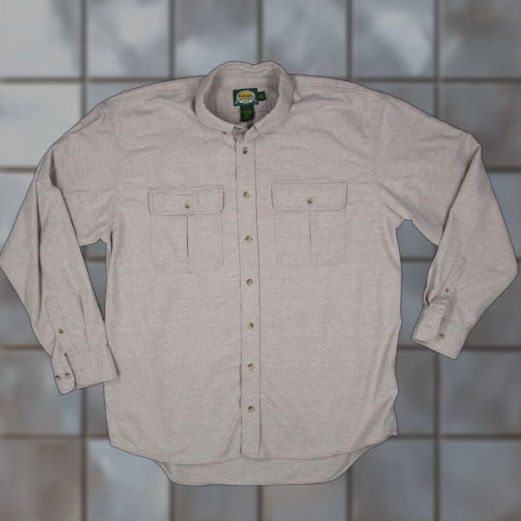 Vintage Cabela's Shirt Mens XL Tall Beige Soft Trail Flannel Button-Up Workwear Size US XL / EU 56 / 4 - 1 Thumbnail