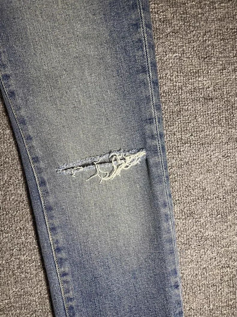 Saint Laurent Paris Saint Laurent Paris Washed Knee Cut Distressed Denim Jeans Size US 28 / EU 44 - 4 Thumbnail