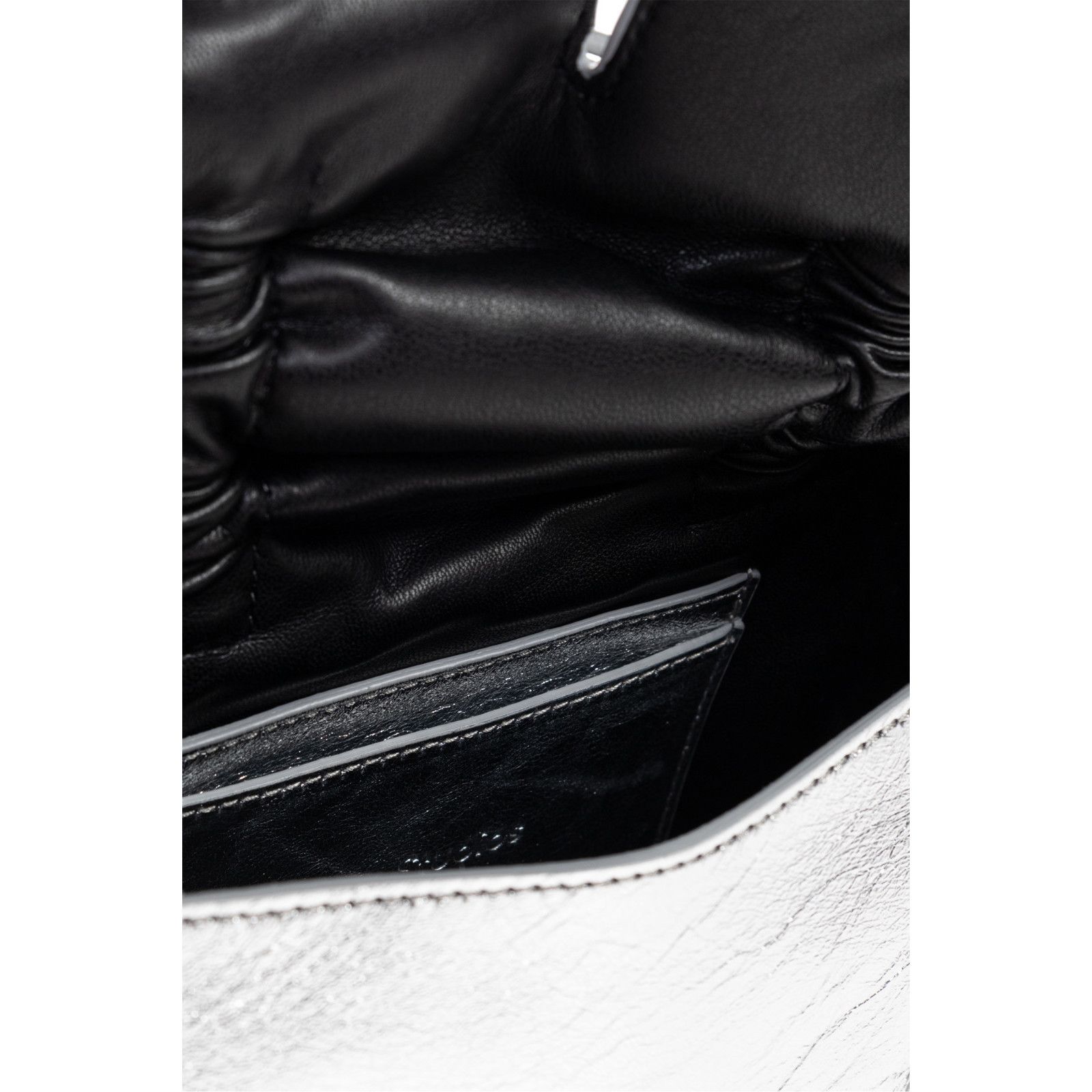 Acne Studios ACNE STUDIOS Multipocket Silver Leather Shoulder Bag New Size ONE SIZE - 4 Thumbnail