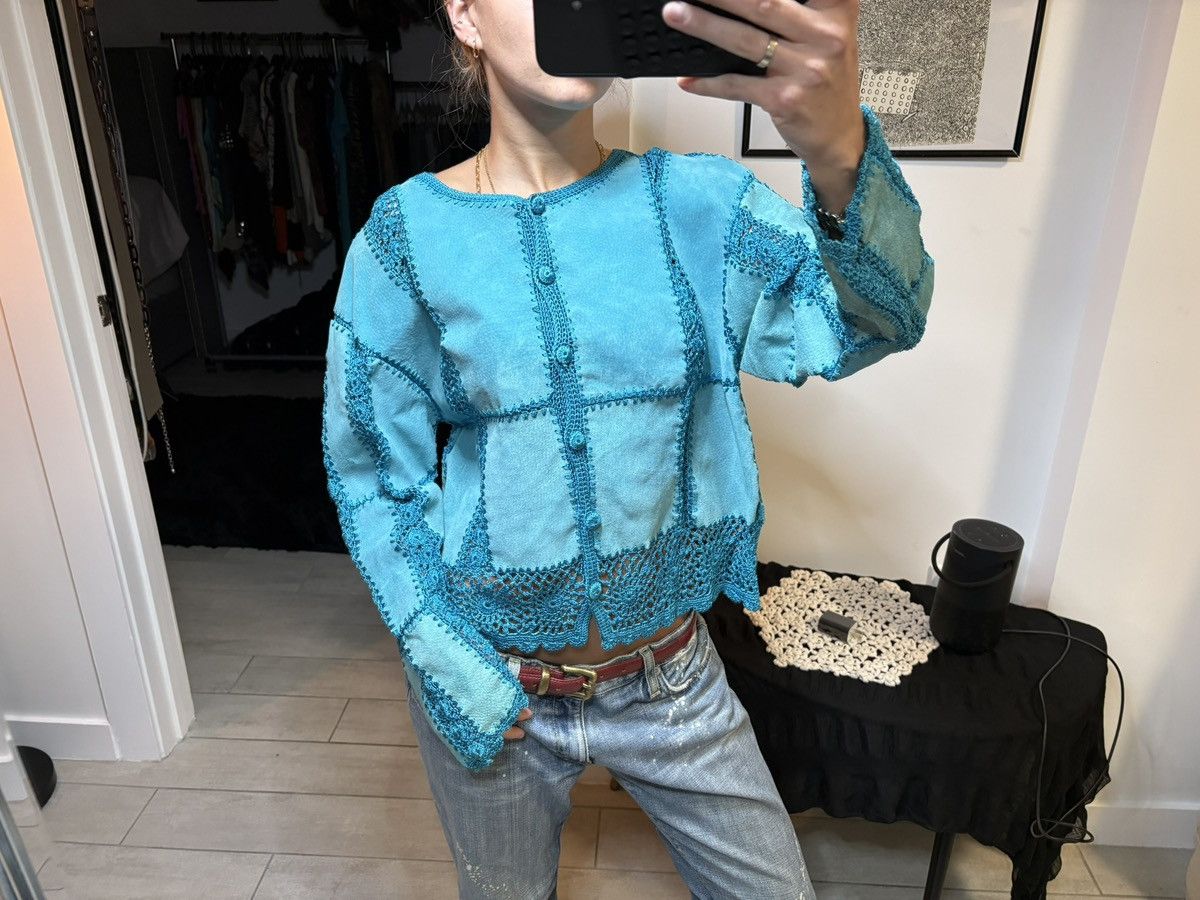 Other Vintage crochet detail button up cardigan Size M / US 6-8 / IT 42-44 - 3 Thumbnail