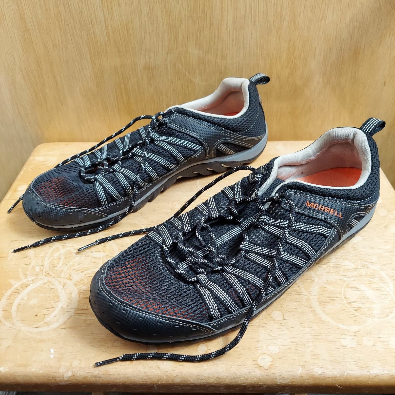 Merrell Merrell HyMist Men's US 14 Black / Orange Hiking Shoes EUC ...