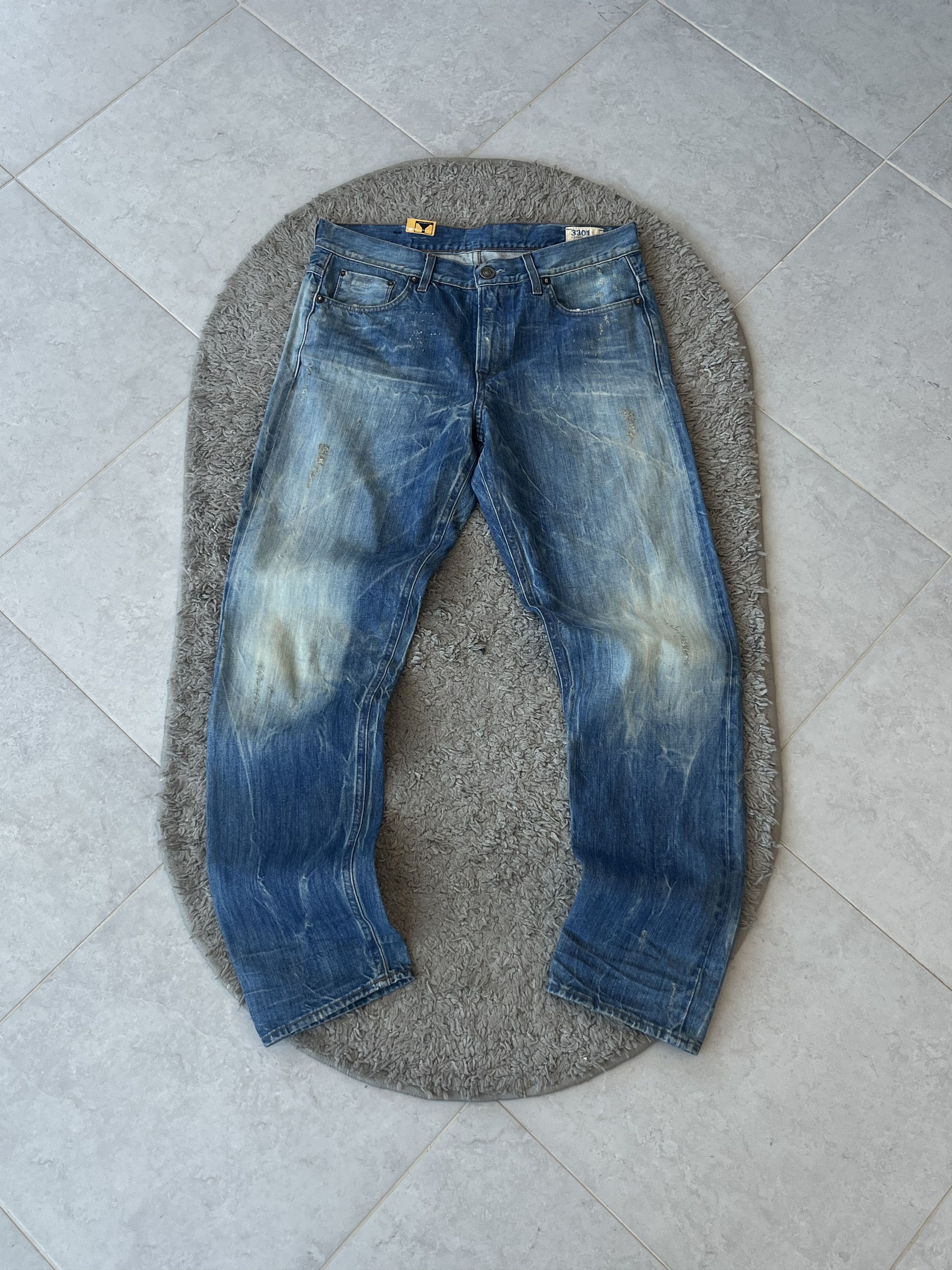 G-Star G-STAR RAW 3301 Jeans MADE IN ITALY Blue Color size 29x34 Size US 29 - 1 Thumbnail