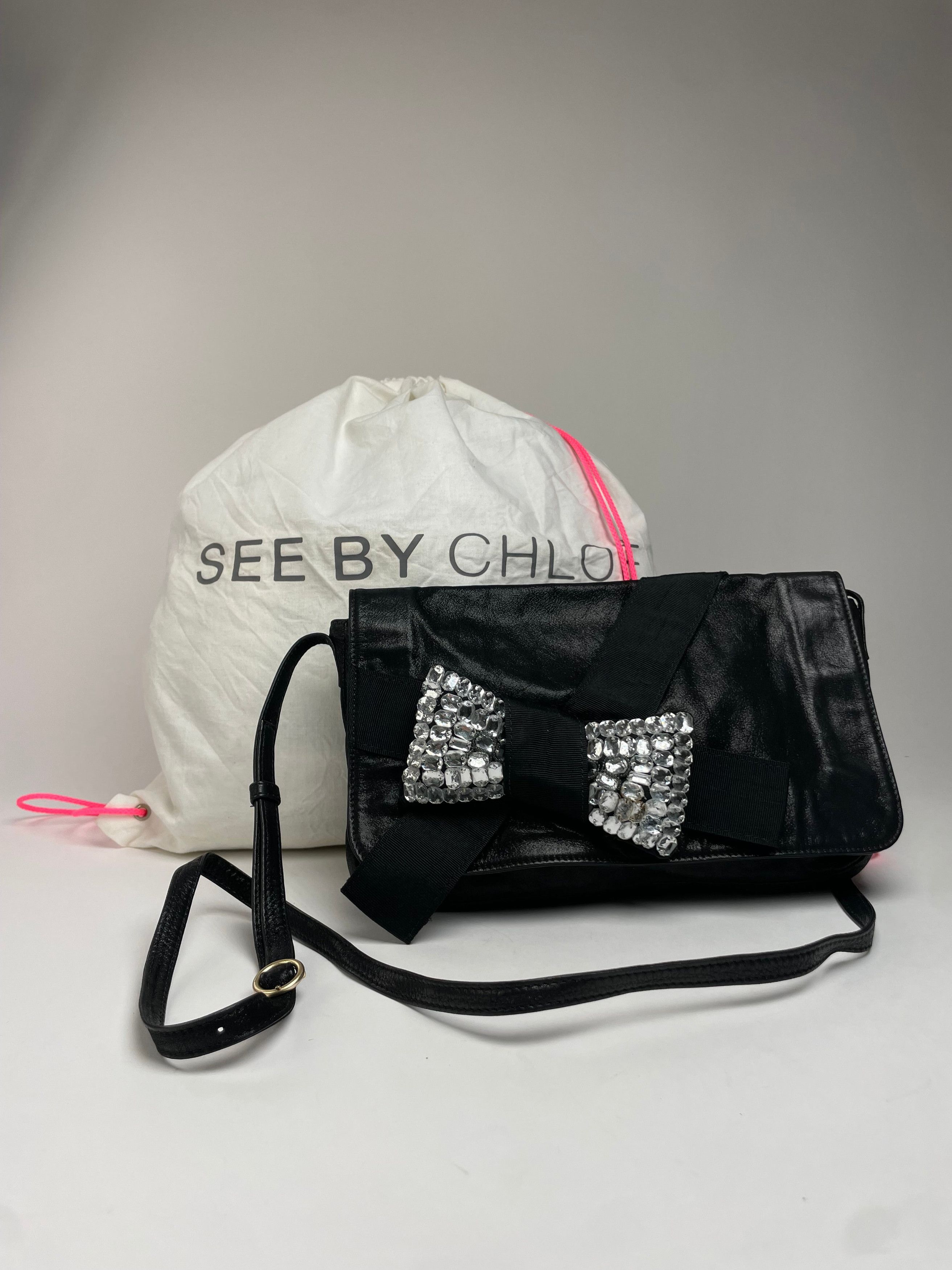 Chloe Vintage Ribbon Leather shoulder bag Black Size ONE SIZE - 1 Thumbnail
