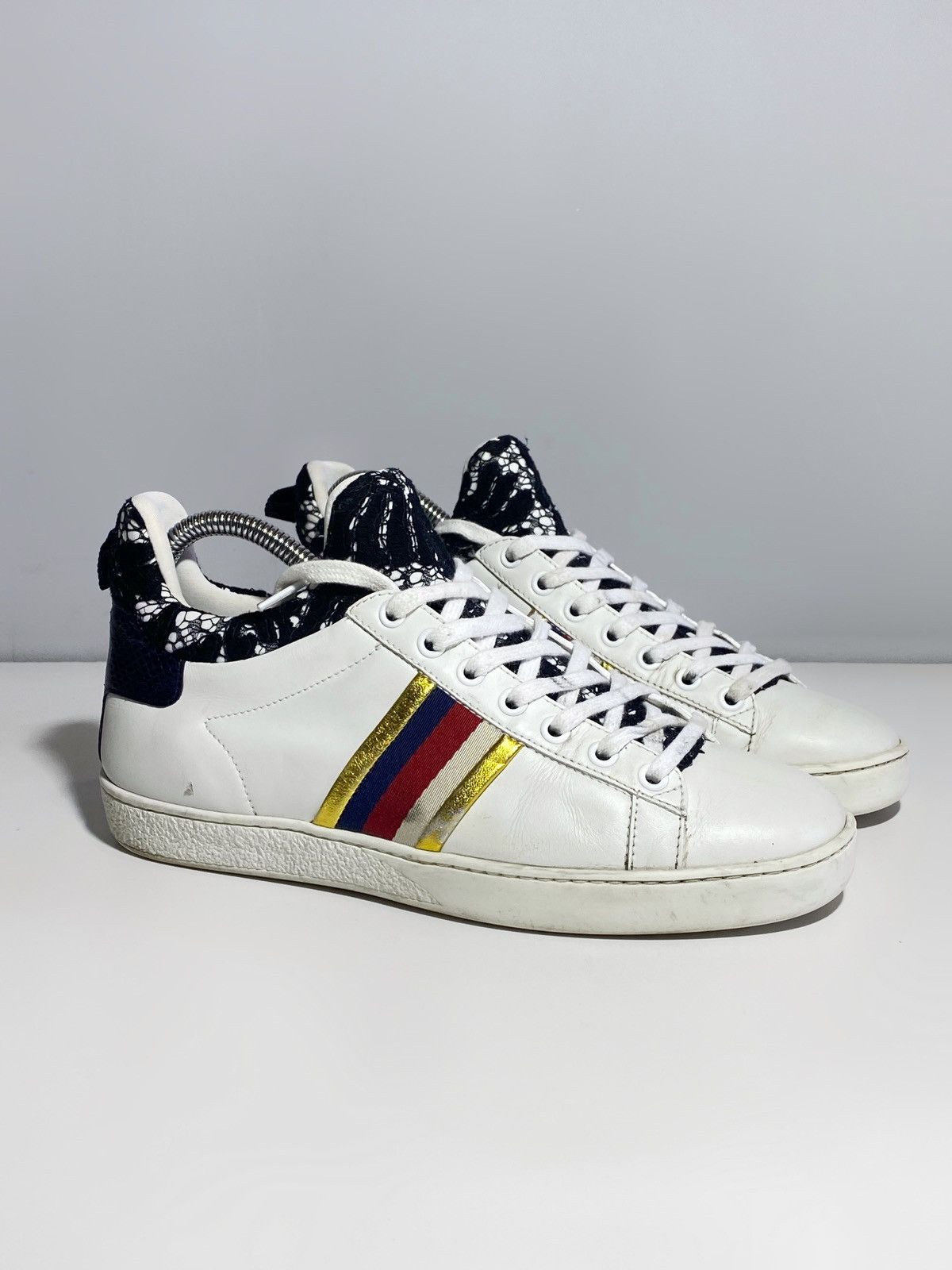 Gucci Gucci Women’s Ace Leather Trainers Size US 7 / IT 37 - 1 Thumbnail